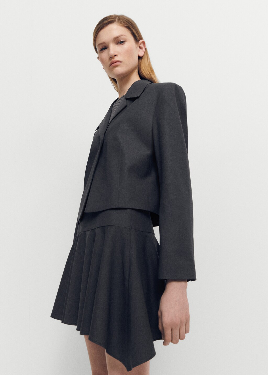 Grey wool balloon Miniskirt | Marni