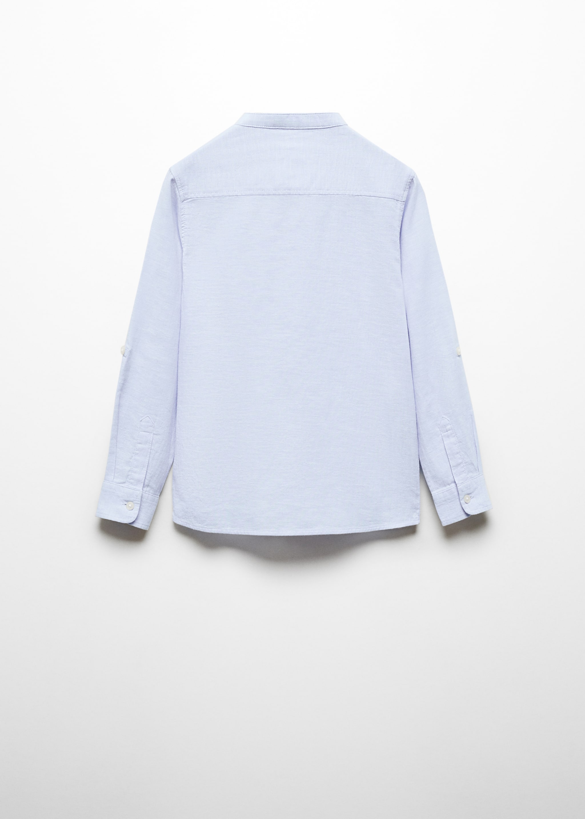 Regular-fit Mao-collar linen shirt - Reverse of the article