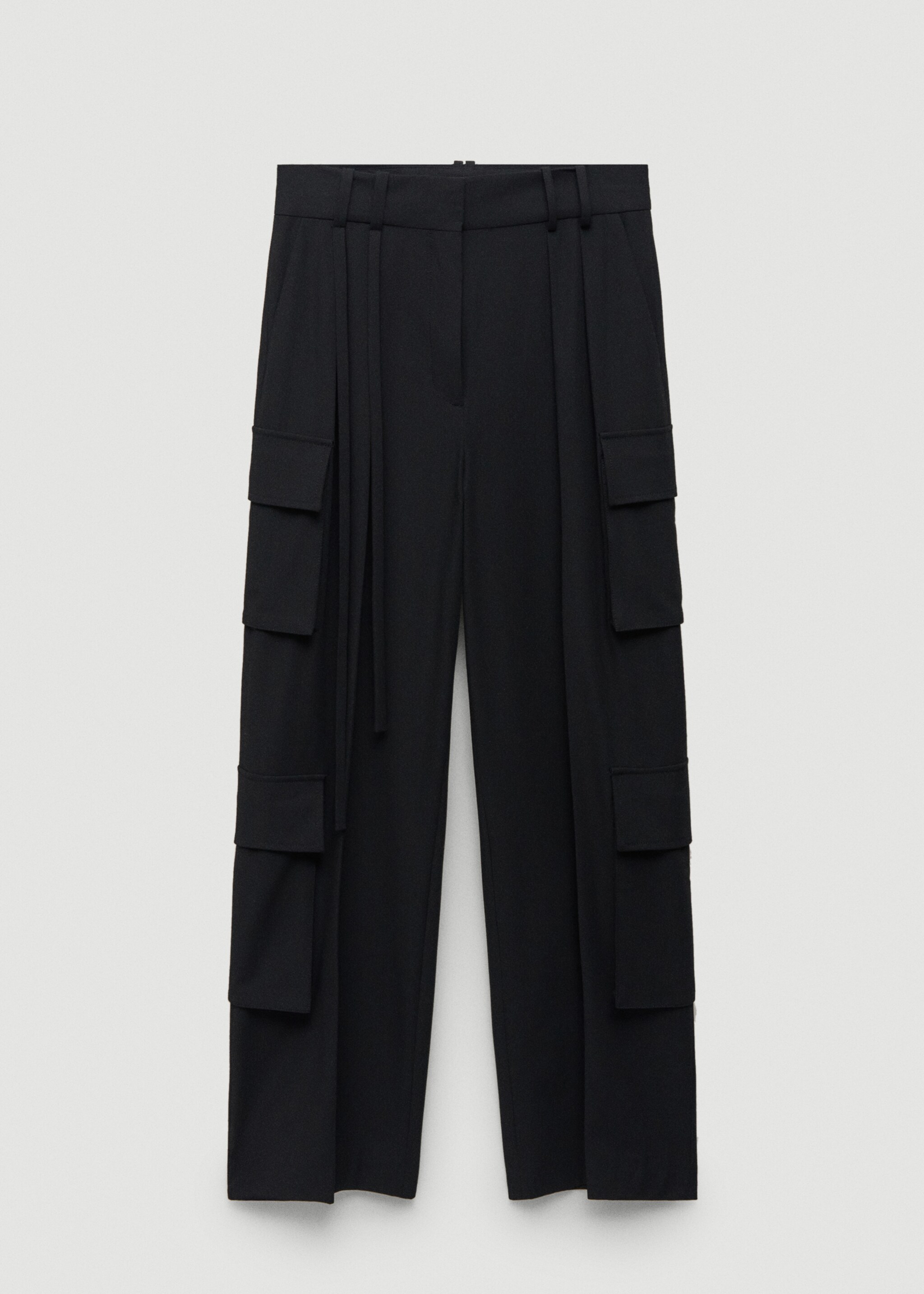 Pantalon cargo pinces - Article sans modèle, Noir. Ref: 67064789-00.