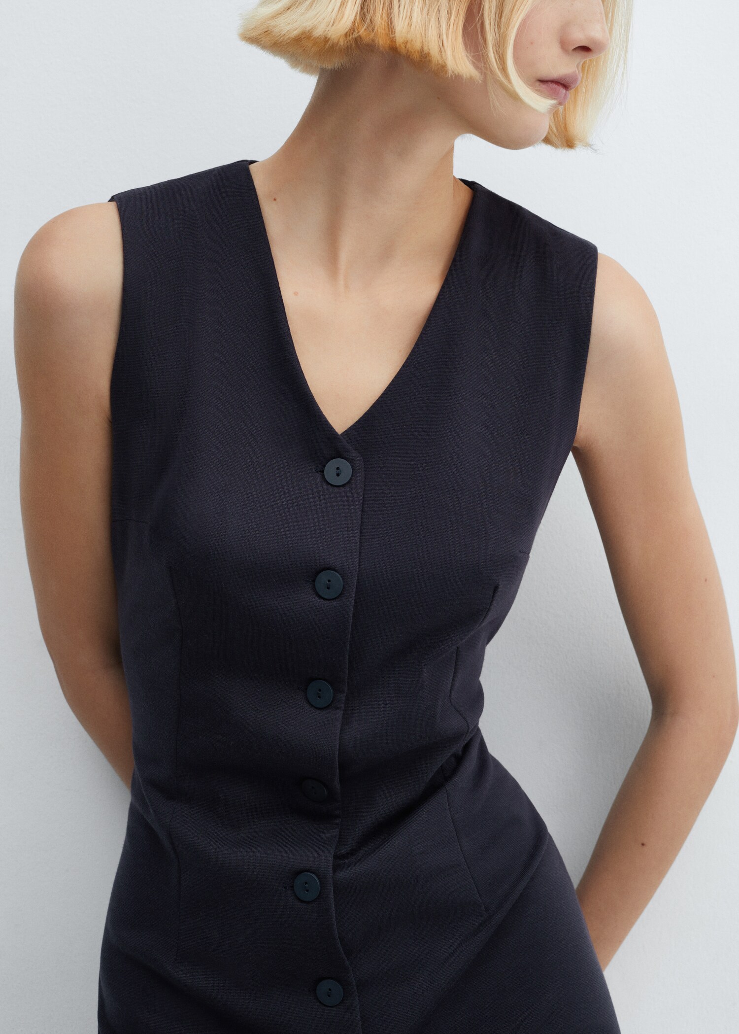 Robe courte boutonnée - Détail de l'article 1