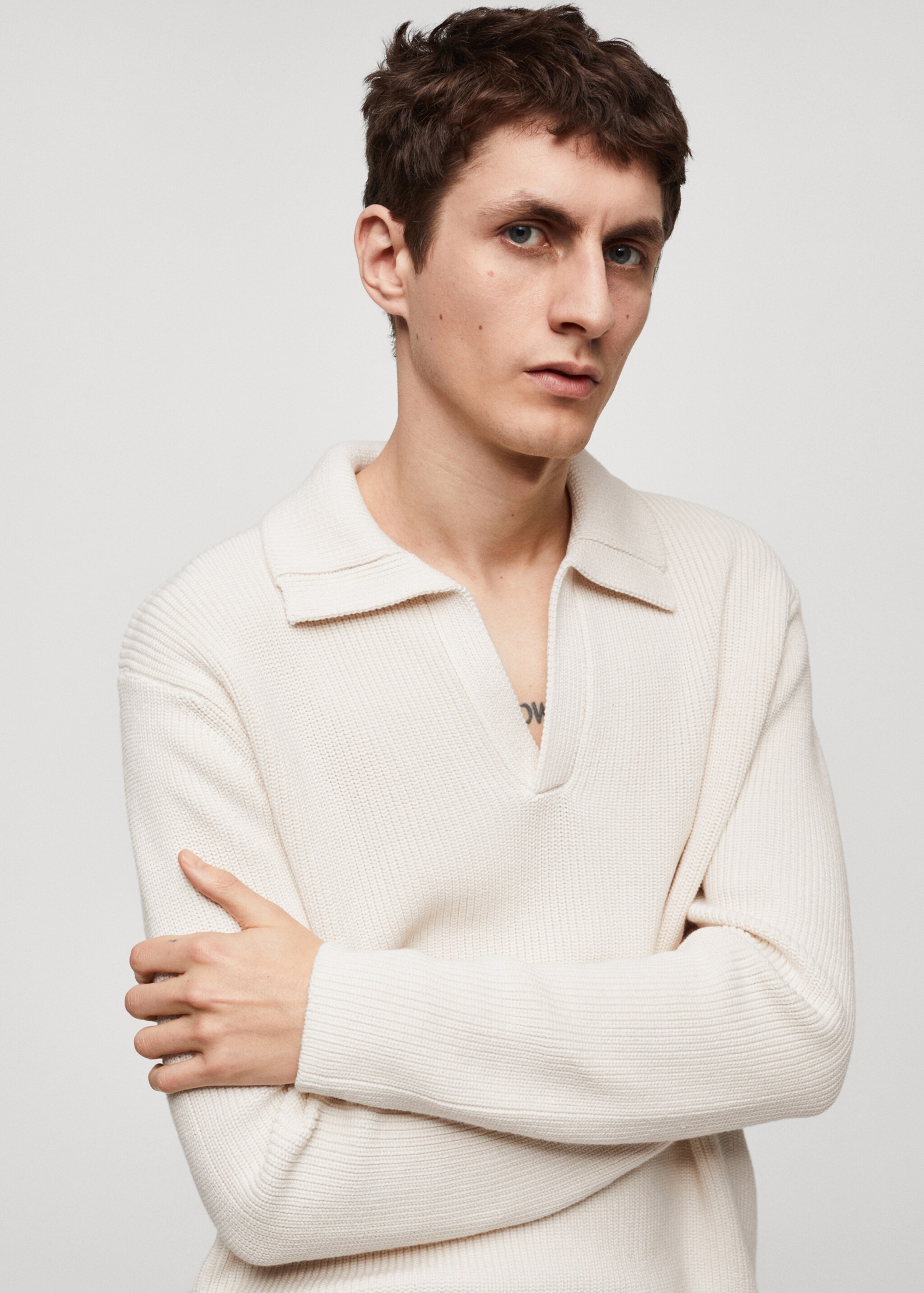 Strickpullover mit Poloshirt-Kragen - Detail des Artikels 1