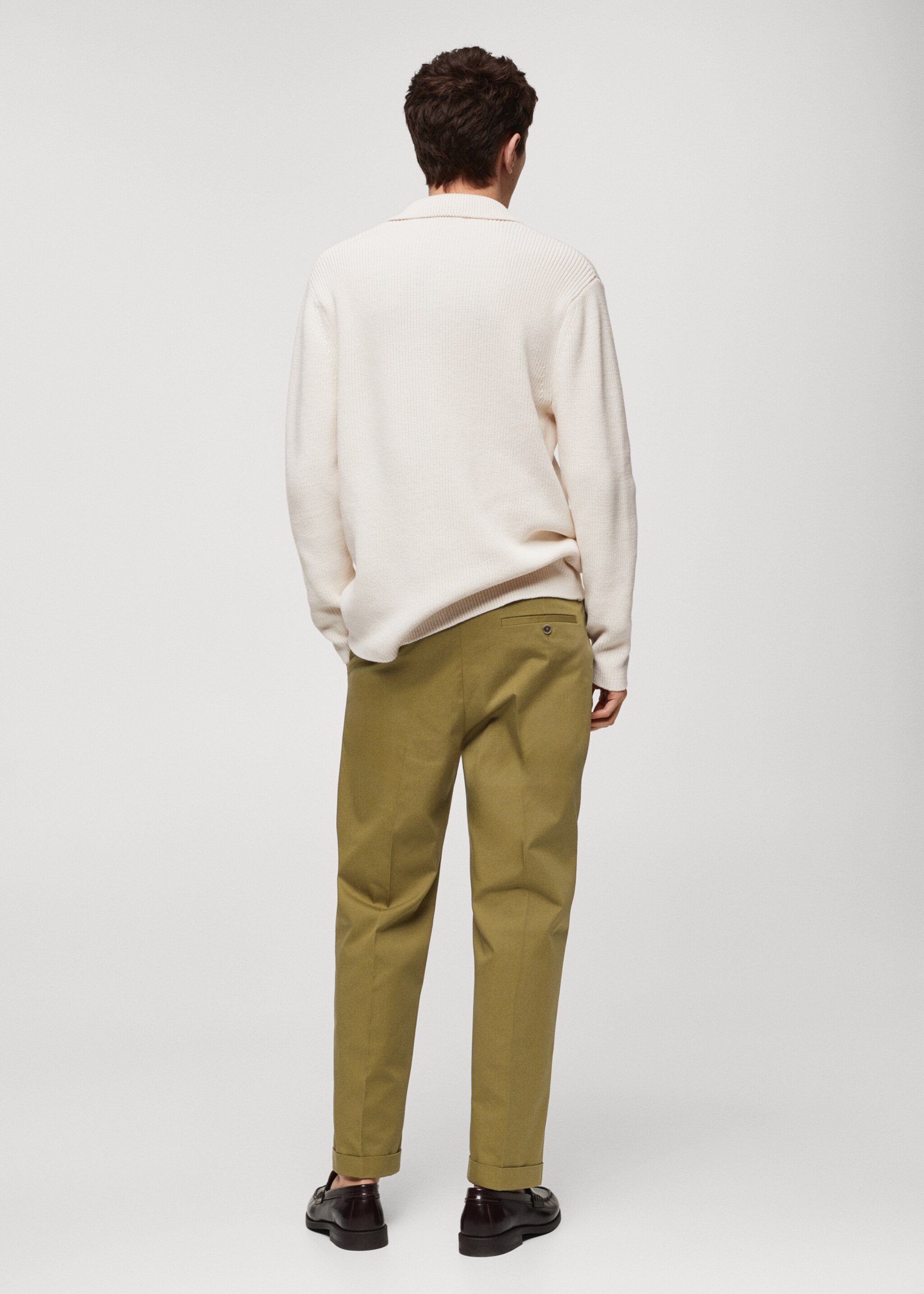 Strickpullover mit Poloshirt-Kragen - Rückseite des Artikels