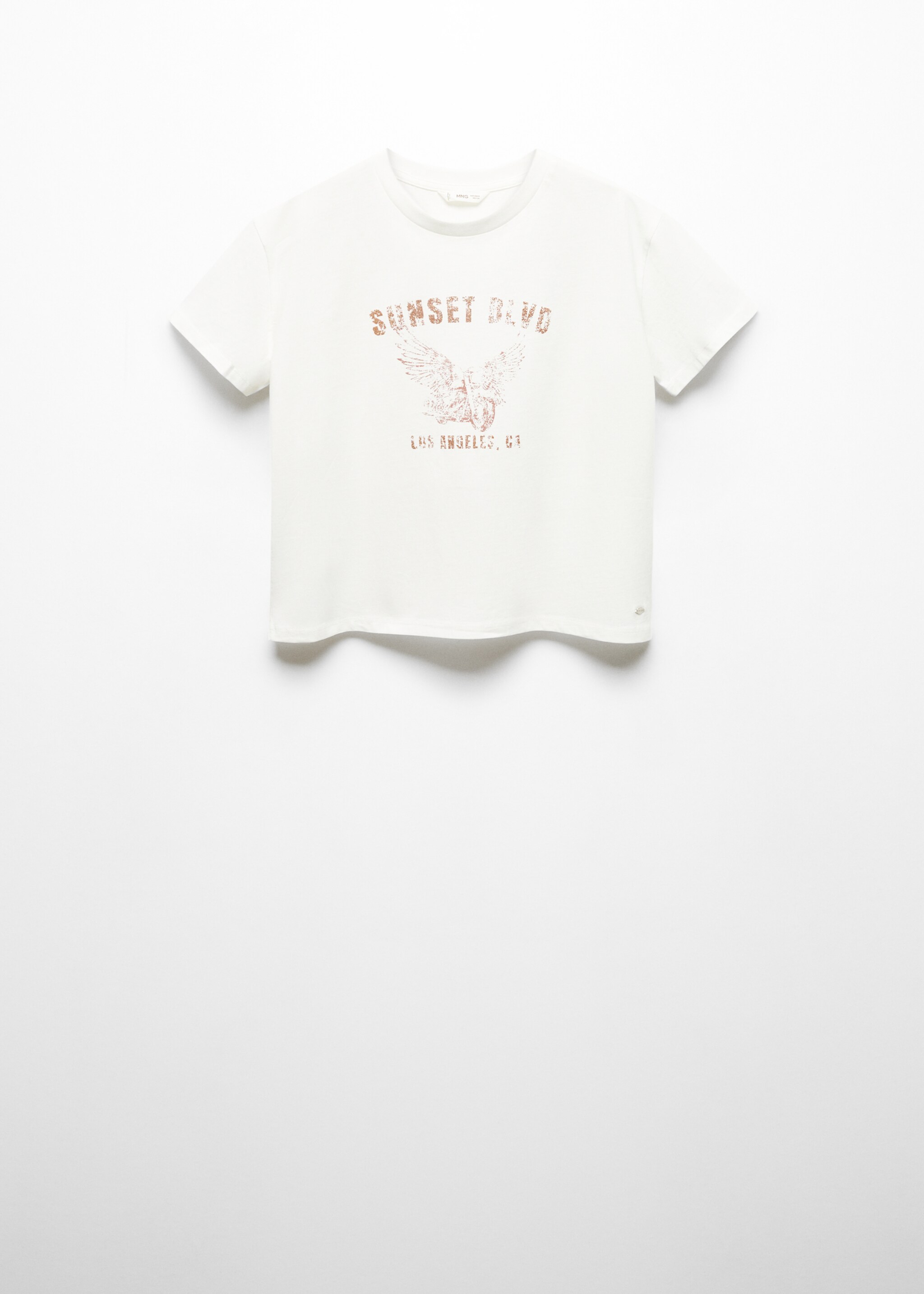 Printed message T-shirt - Article without model, Off White. Ref: 67065143-00.