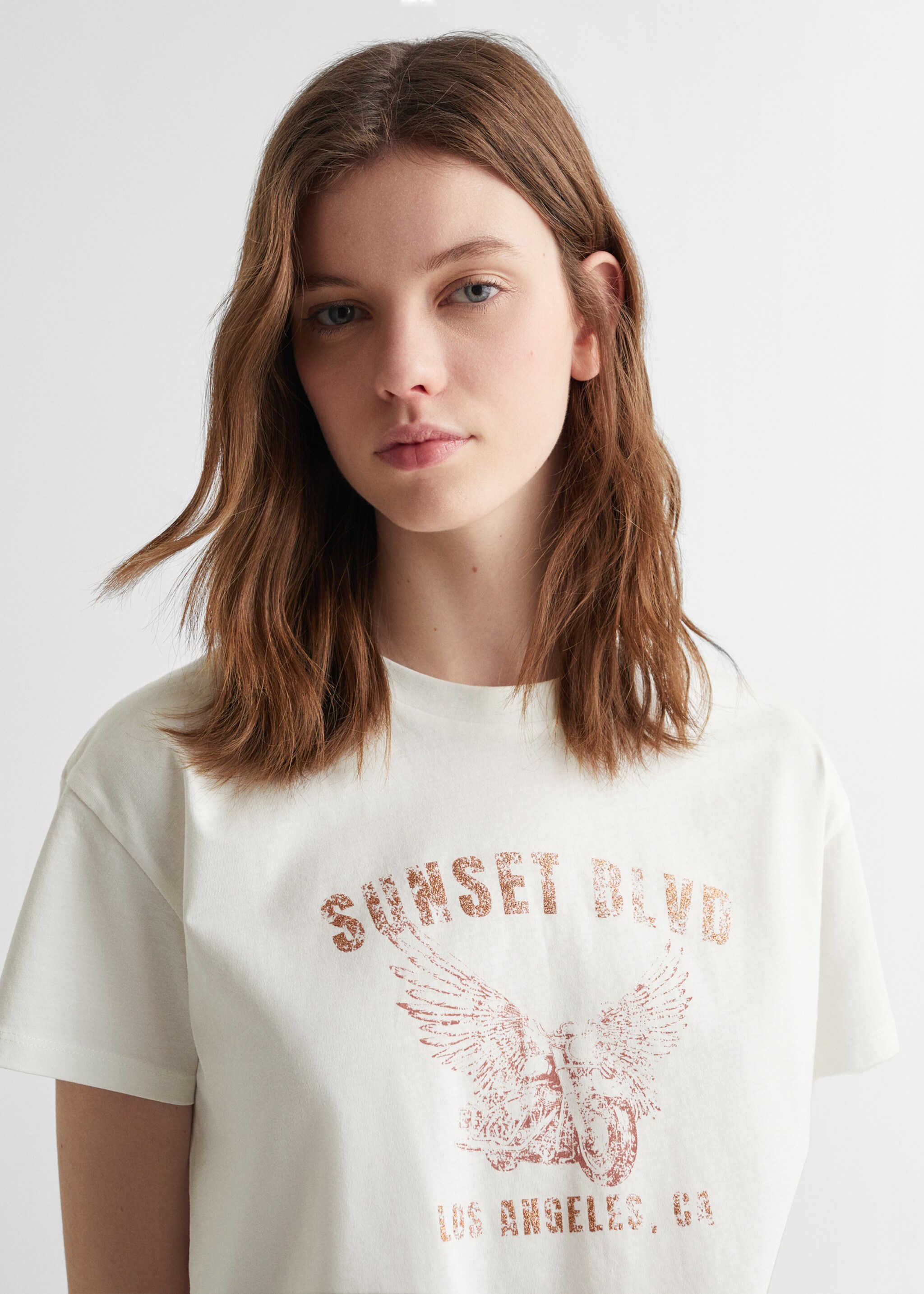 Printed message T-shirt - Details of the article 1, Off White. Ref: 67065143-00.