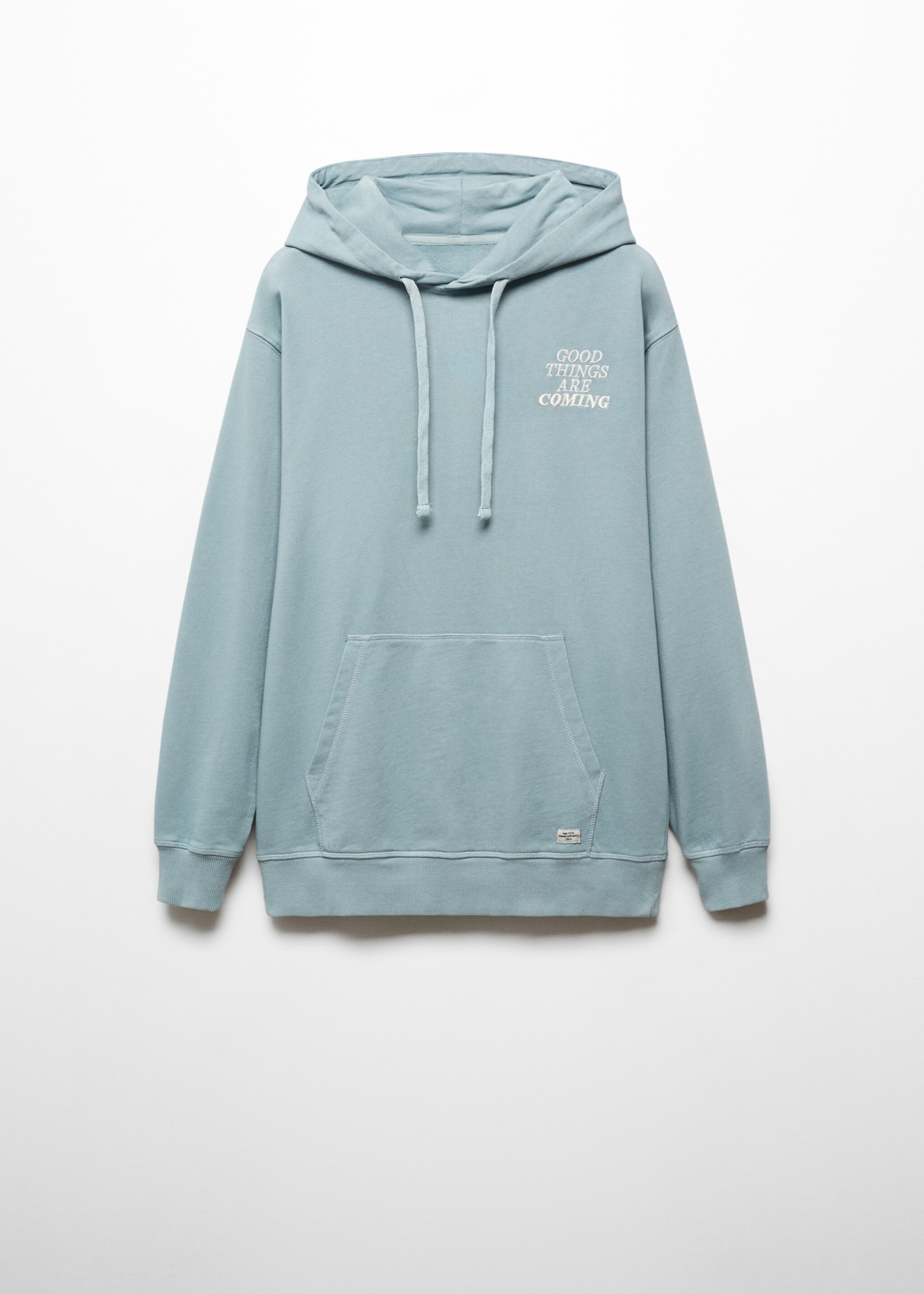 Sweatshirt mit Schriftzug Unisex - Artikel ohne Model, Türkis. Ref: 67065154-00.