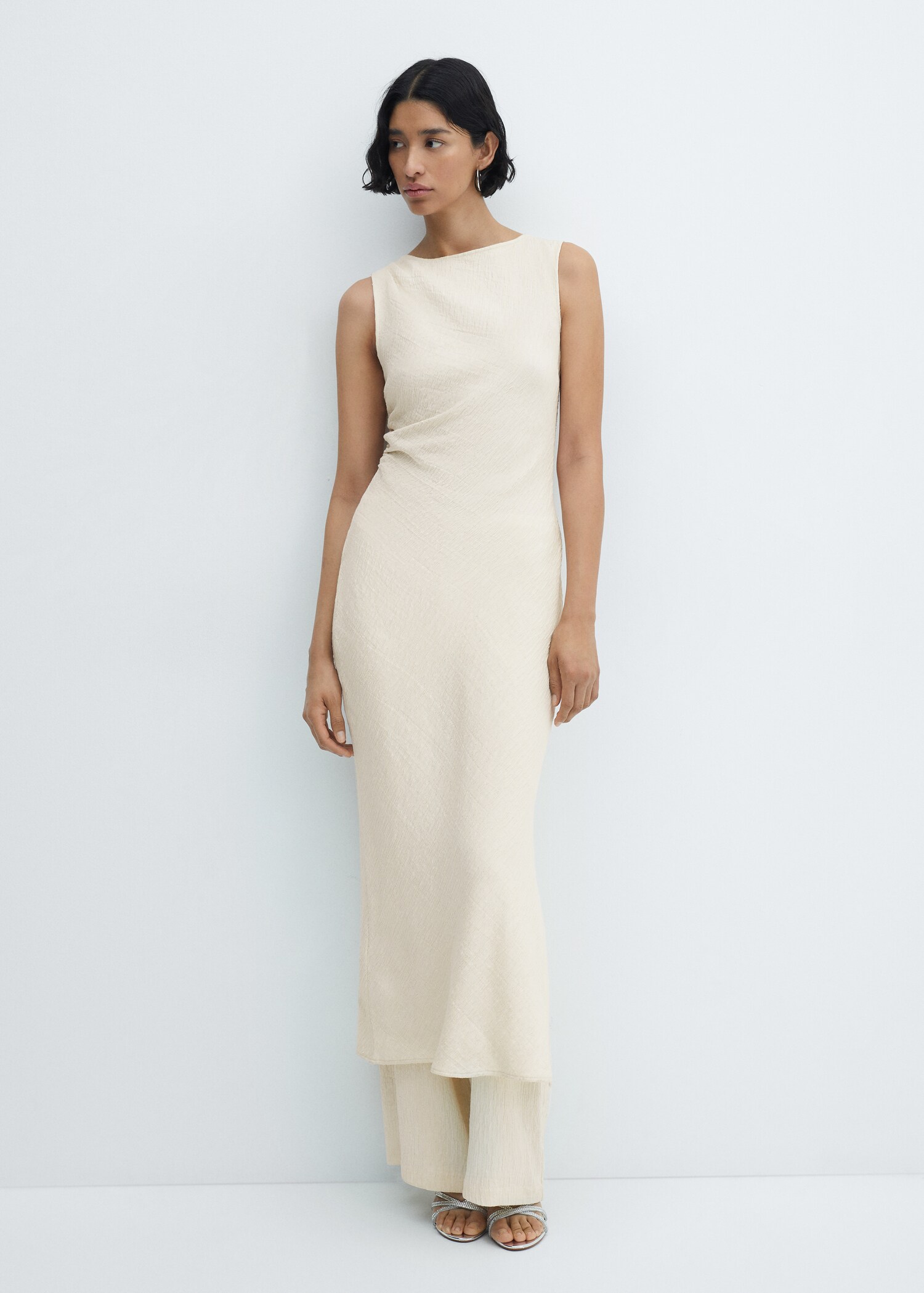 Textured wideleg trousers - Details of the article 2
