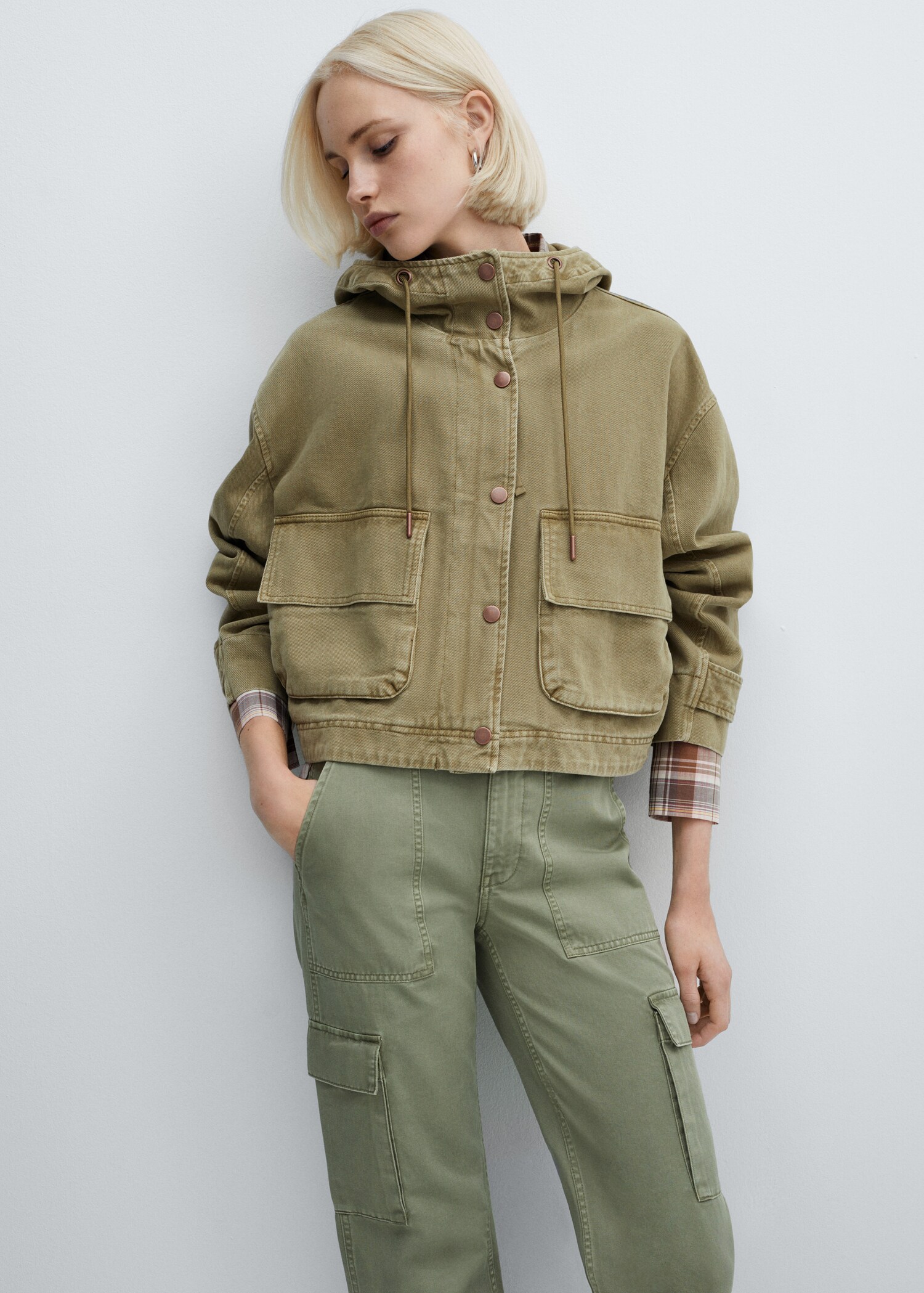 Pockets cotton parka - Medium plane
