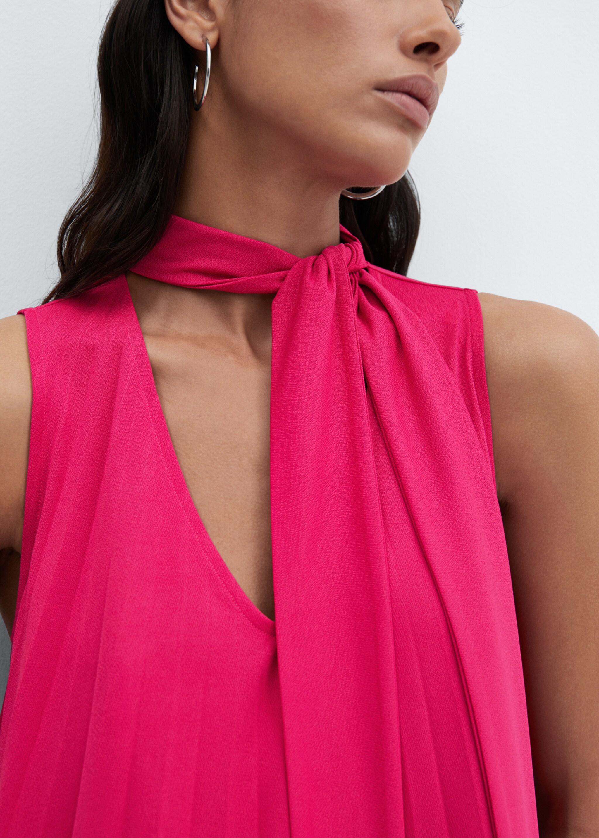 Vestido midi plissado - Pormenor do artigo 1