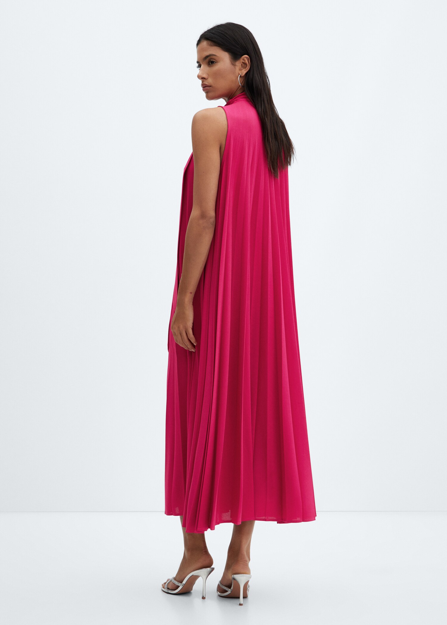 Plissiertes Midi-Kleid - Rückseite des Artikels