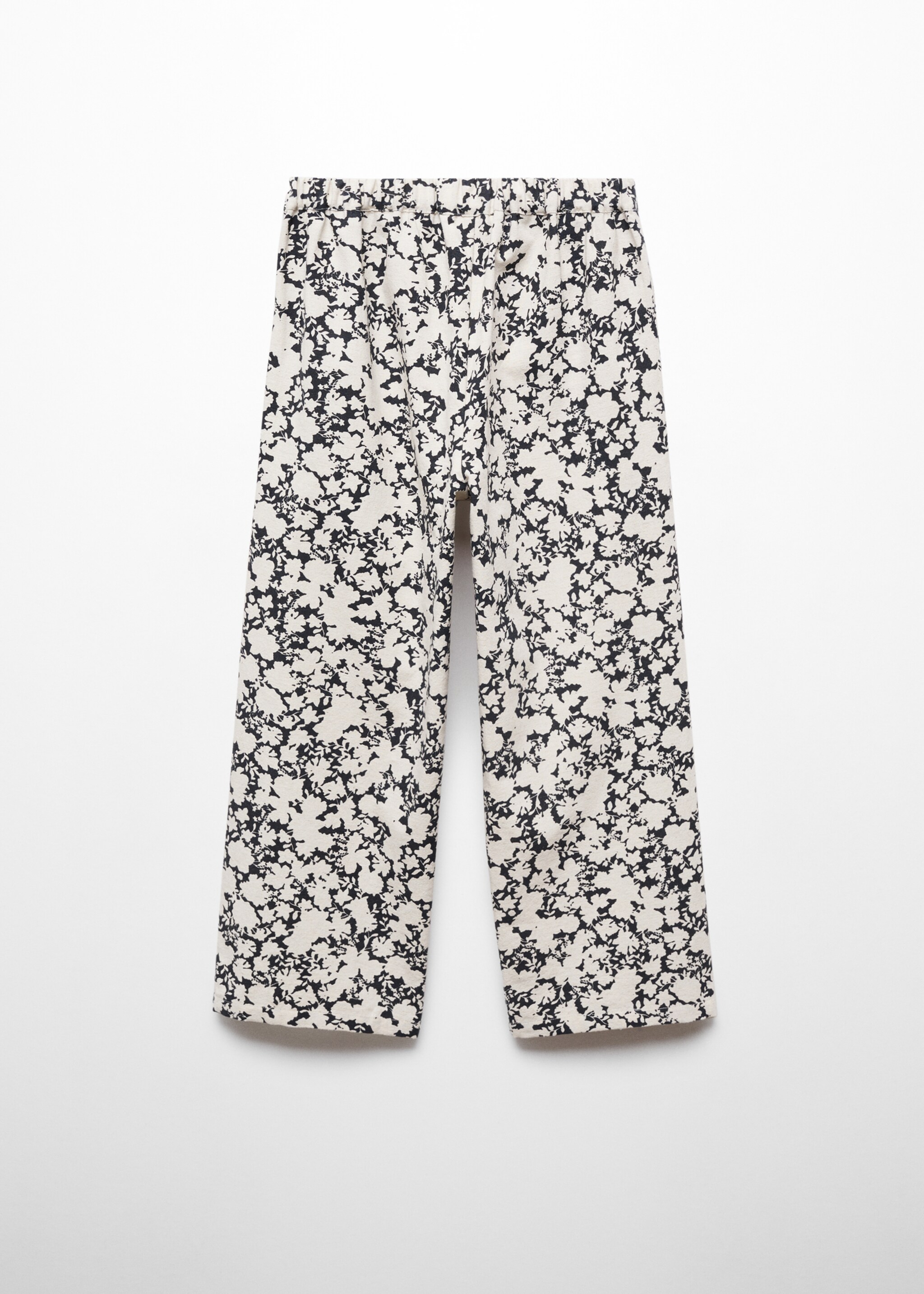 Printed linen trousers - Reverse of the article