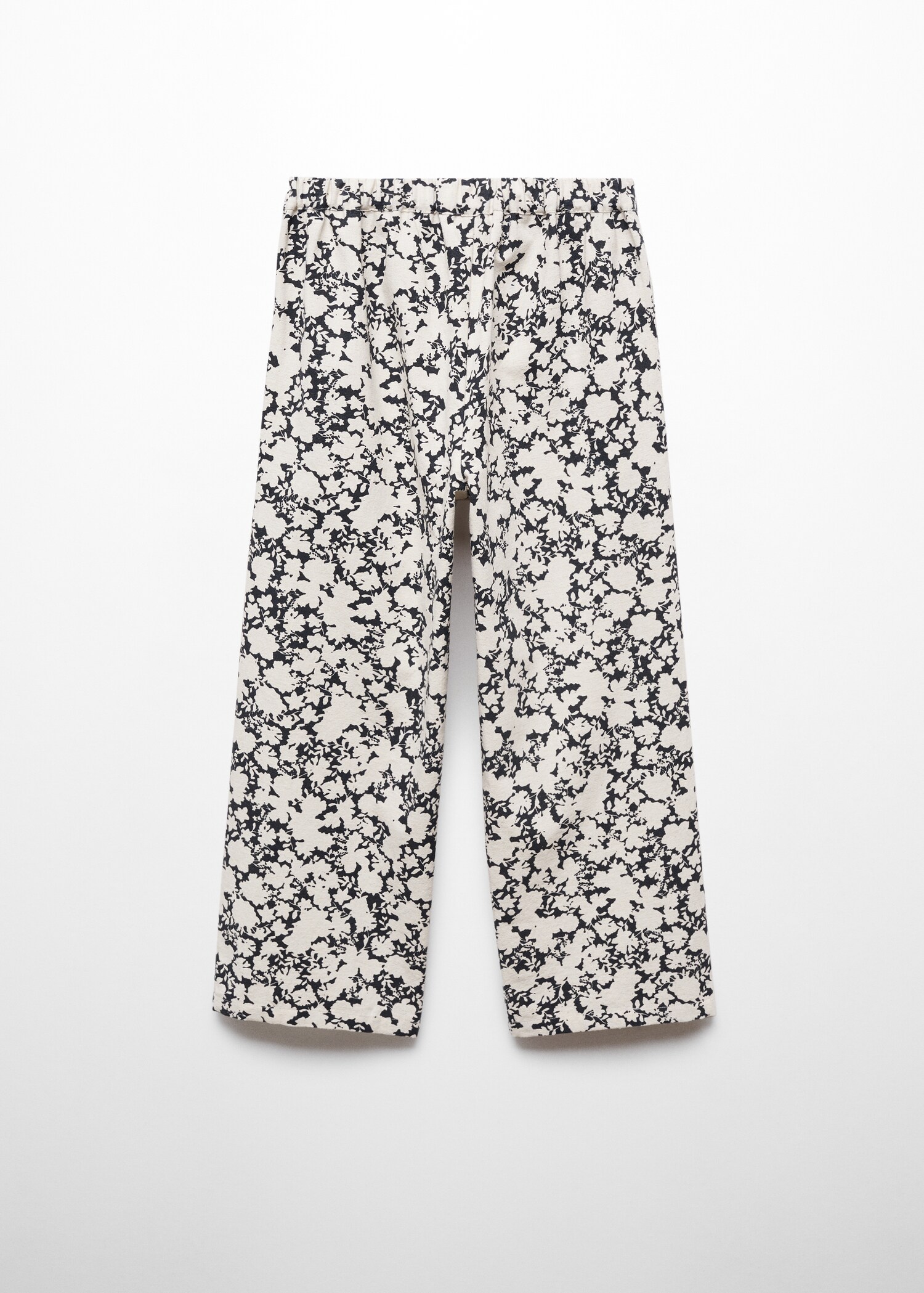 Printed linen trousers - Reverse of the article