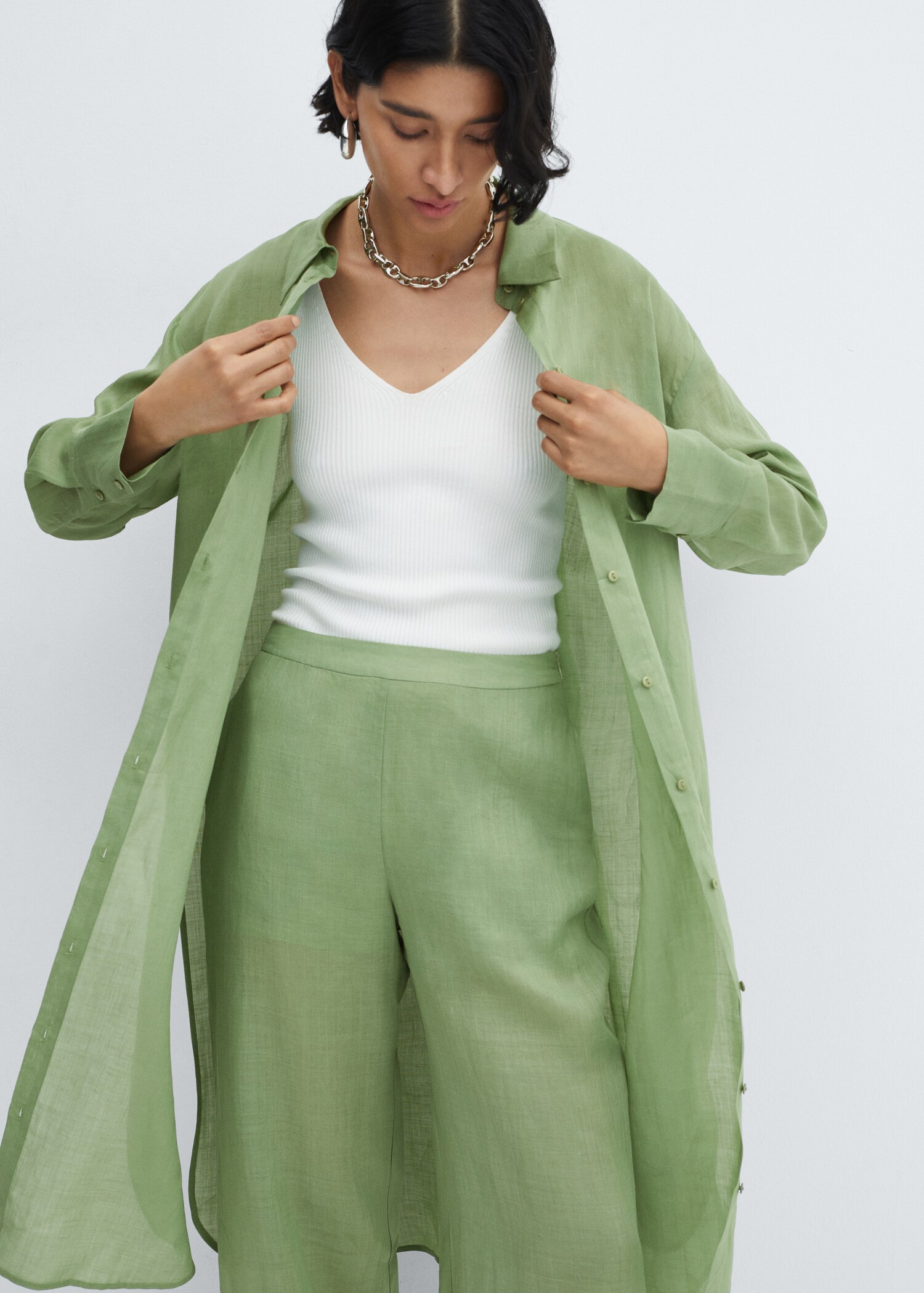 Wideleg-Hose mit hohem Bund - Detail des Artikels 1