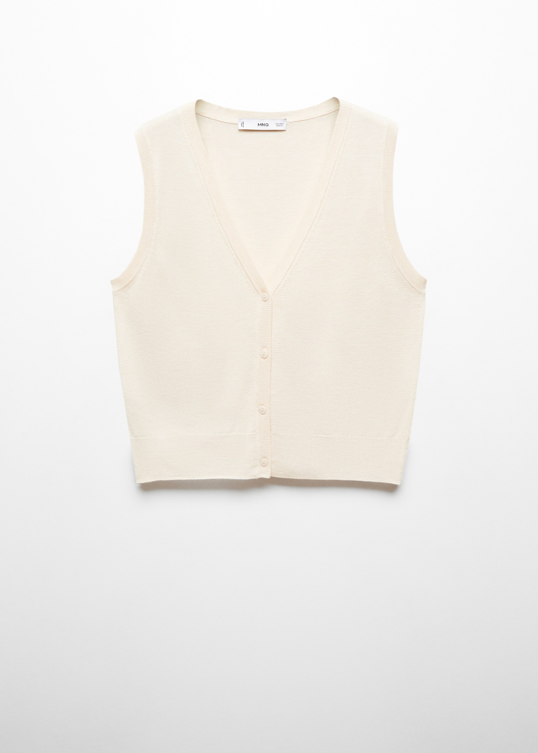 Knitted gilet with buttons - Article without model