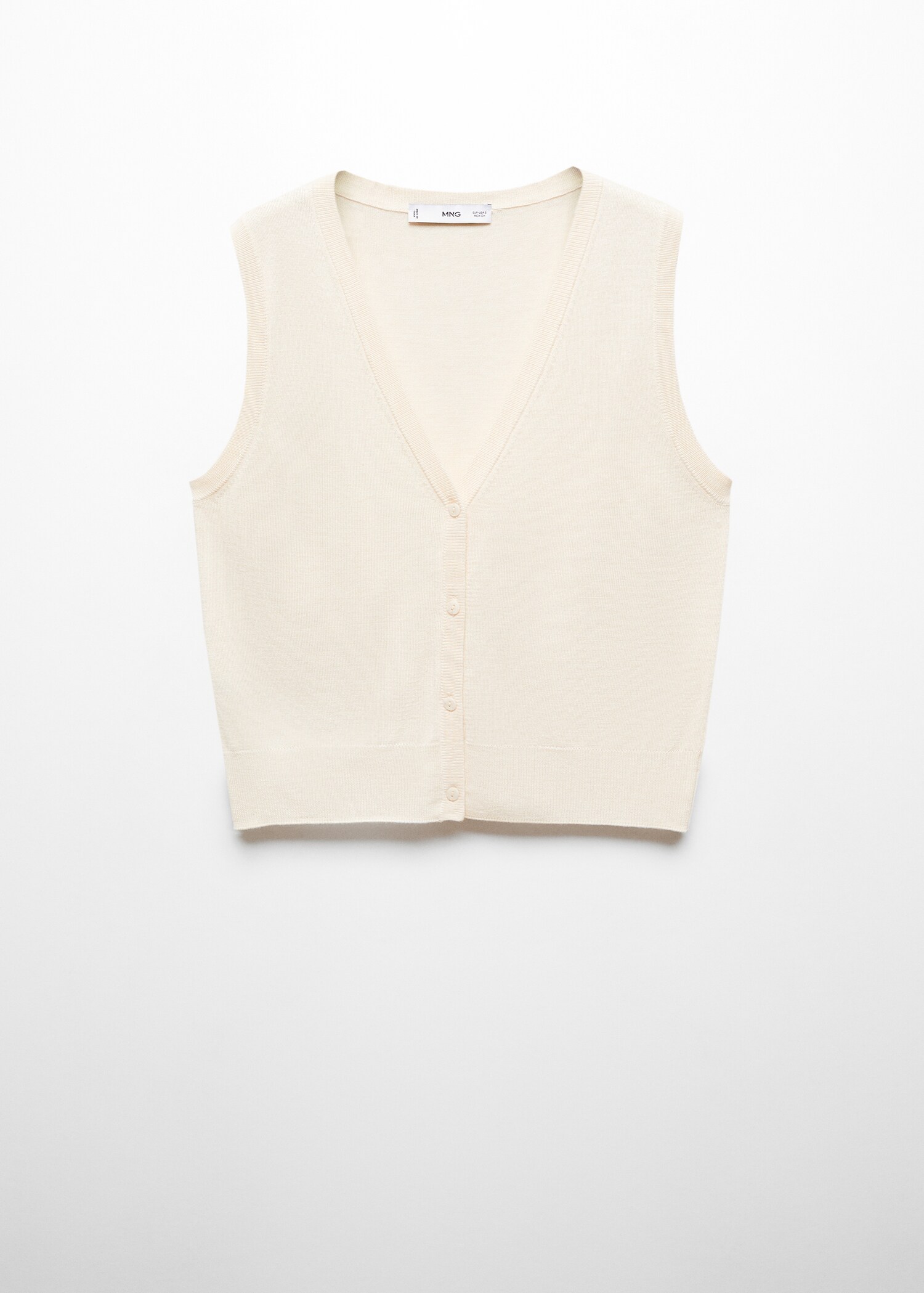 Knitted gilet with buttons - Article without model