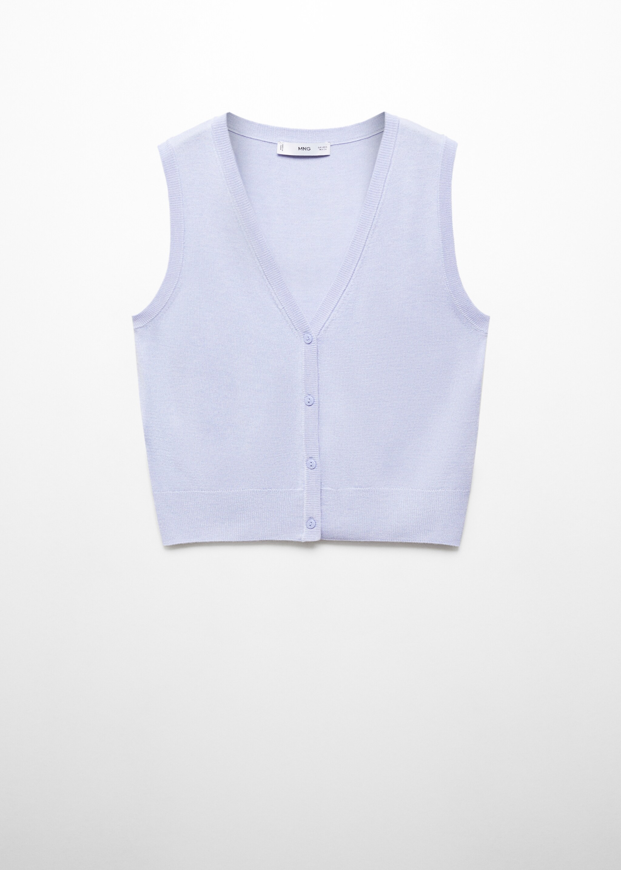 Knitted gilet with buttons - Article without model