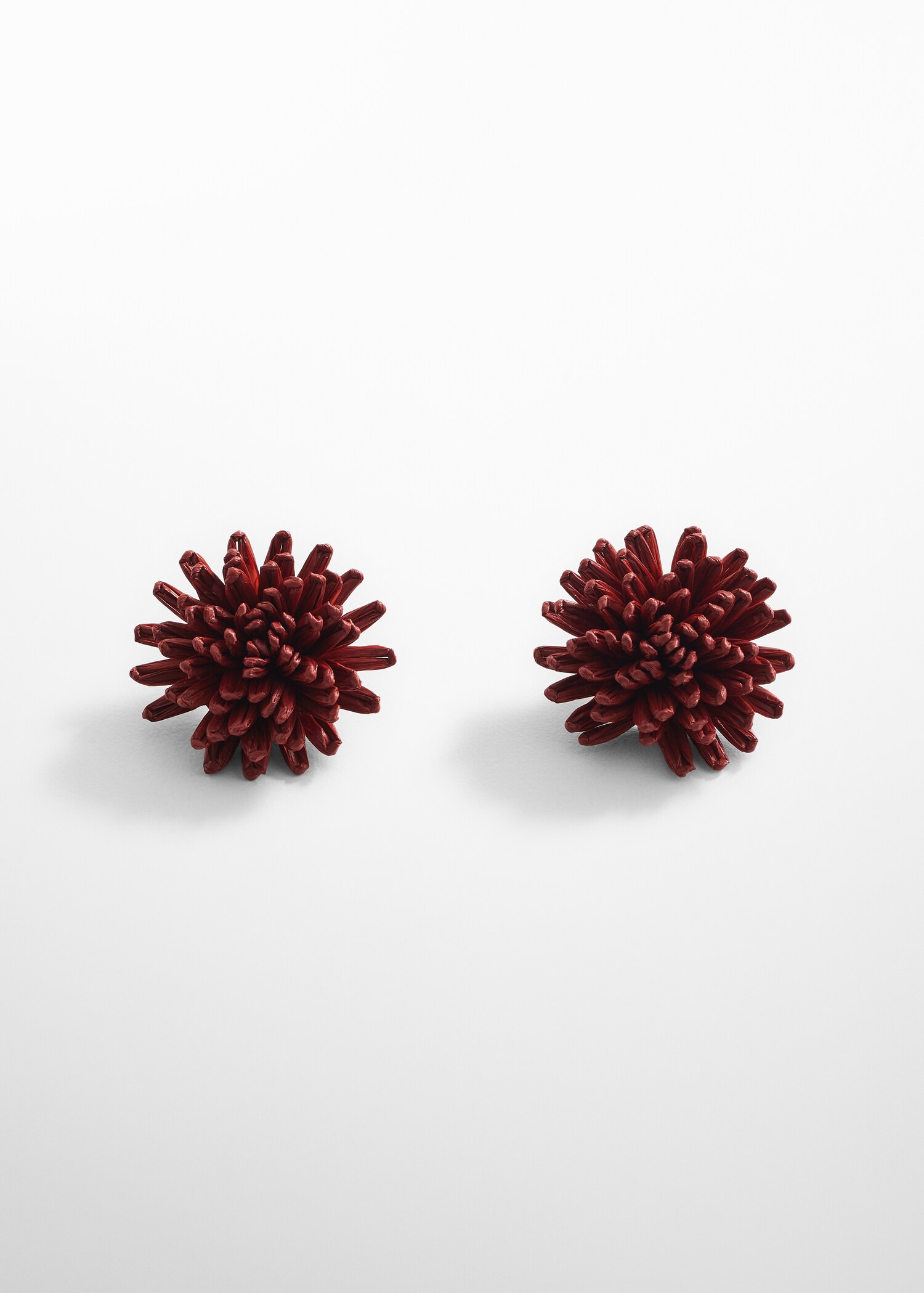 Boucles d'oreilles fleurs raphia - Article sans modèle
