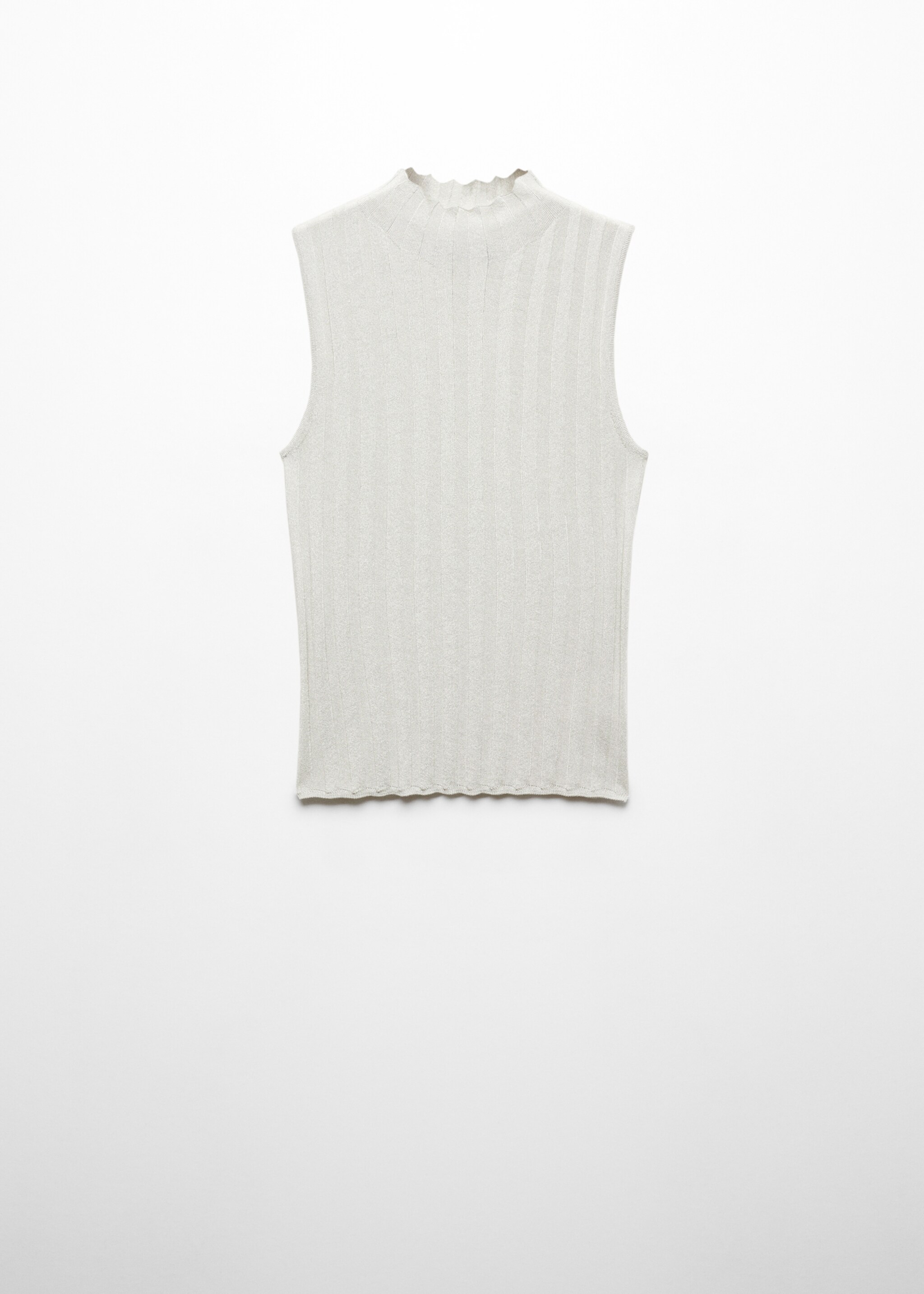 Turtleneck ribbed top - Article without model