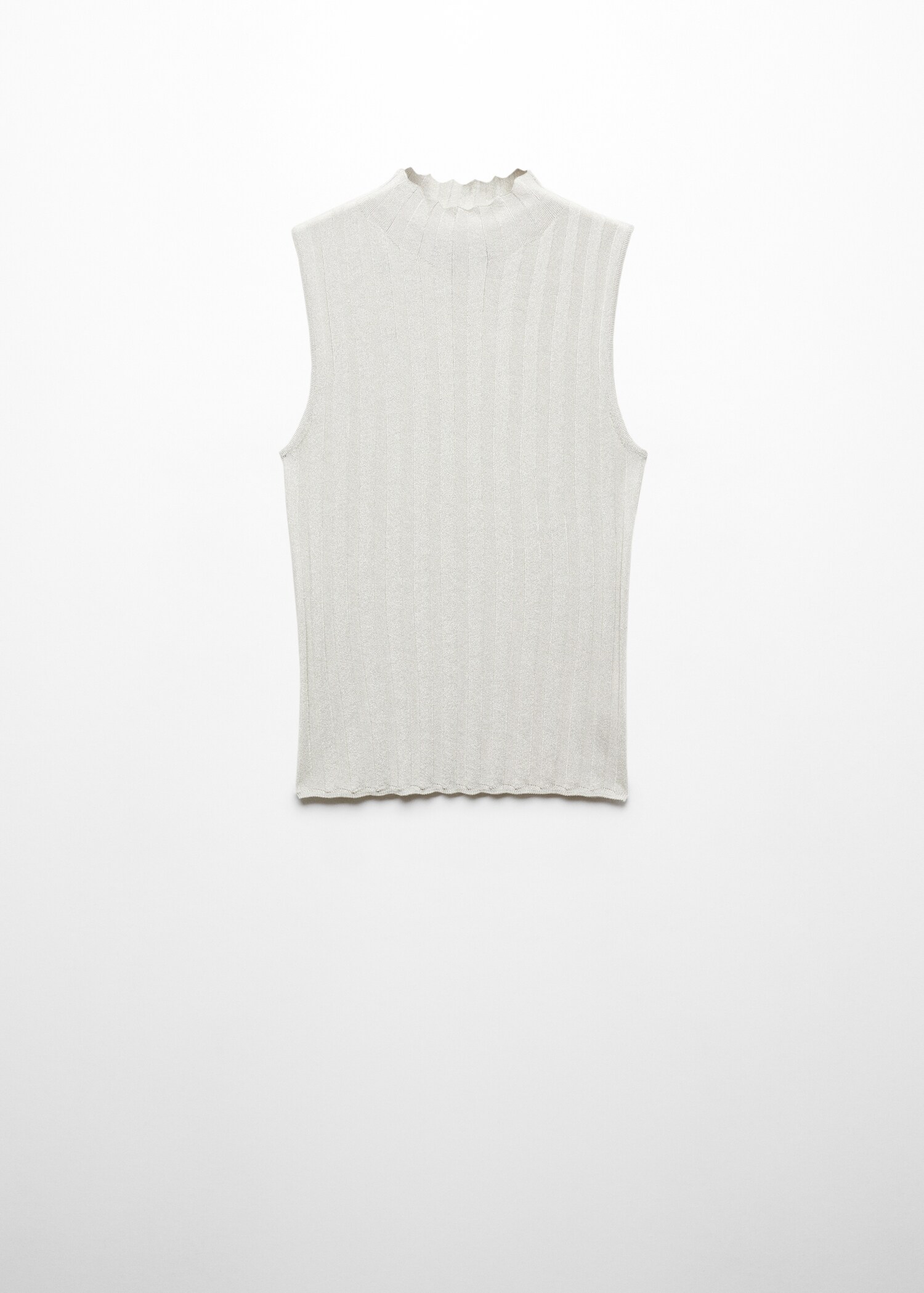 Turtleneck ribbed top - Article without model