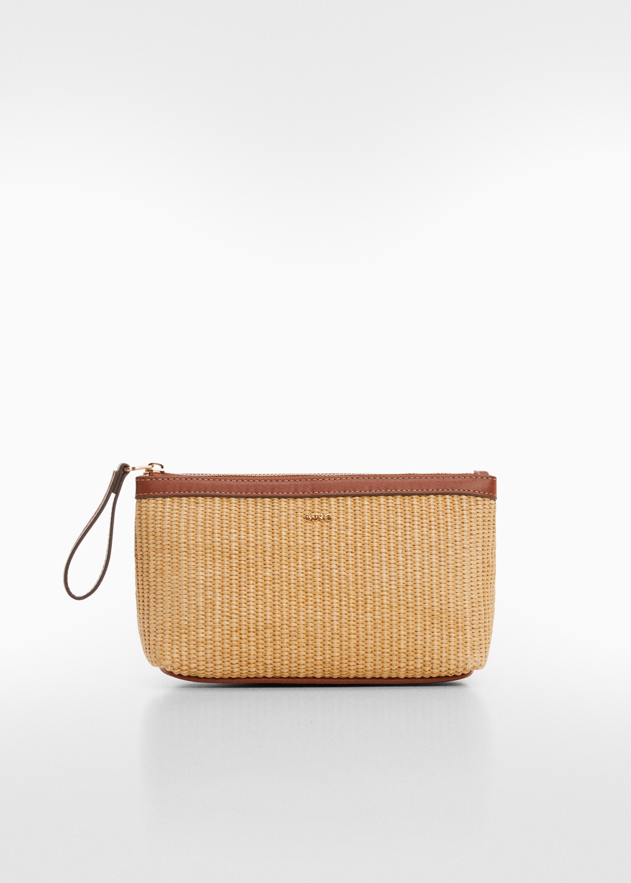 Raffia effect toiletry bag - Article without model, Leather. Ref: 67065746-00.