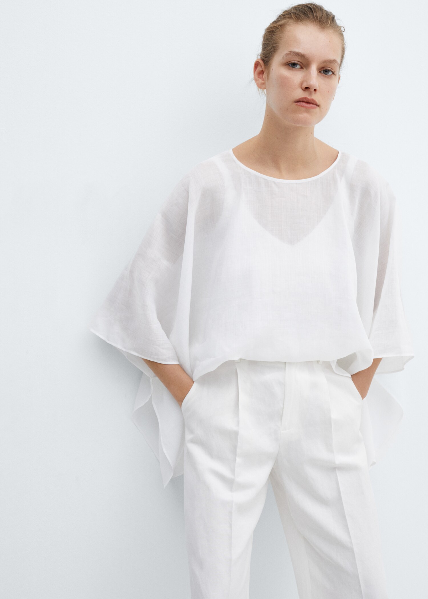 Cape aus 100 % Ramie - Mittlere Ansicht
