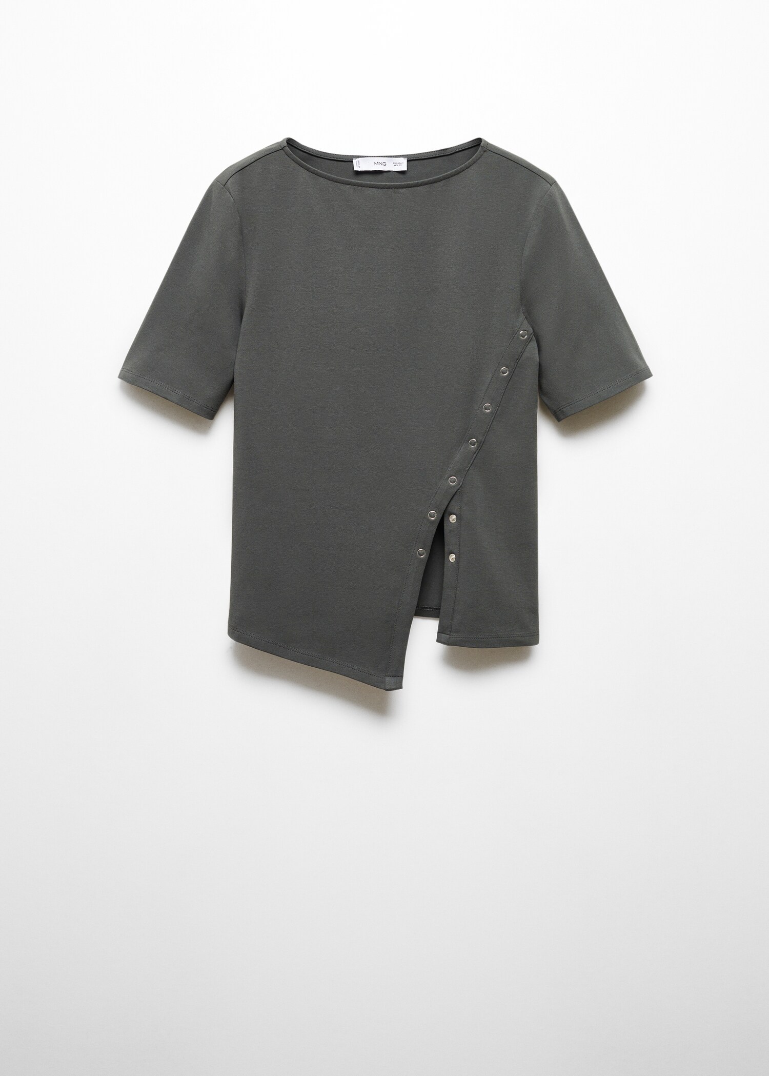 Baumwoll-T-Shirt mit Schlitz - Artikel ohne Model