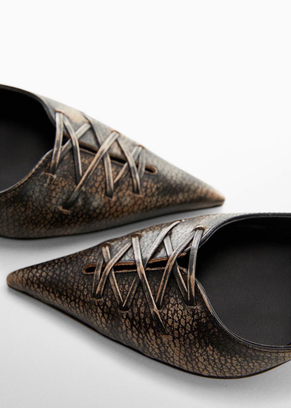 Pointed toe leather shoes Women MANGO OUTLET United Kingdom