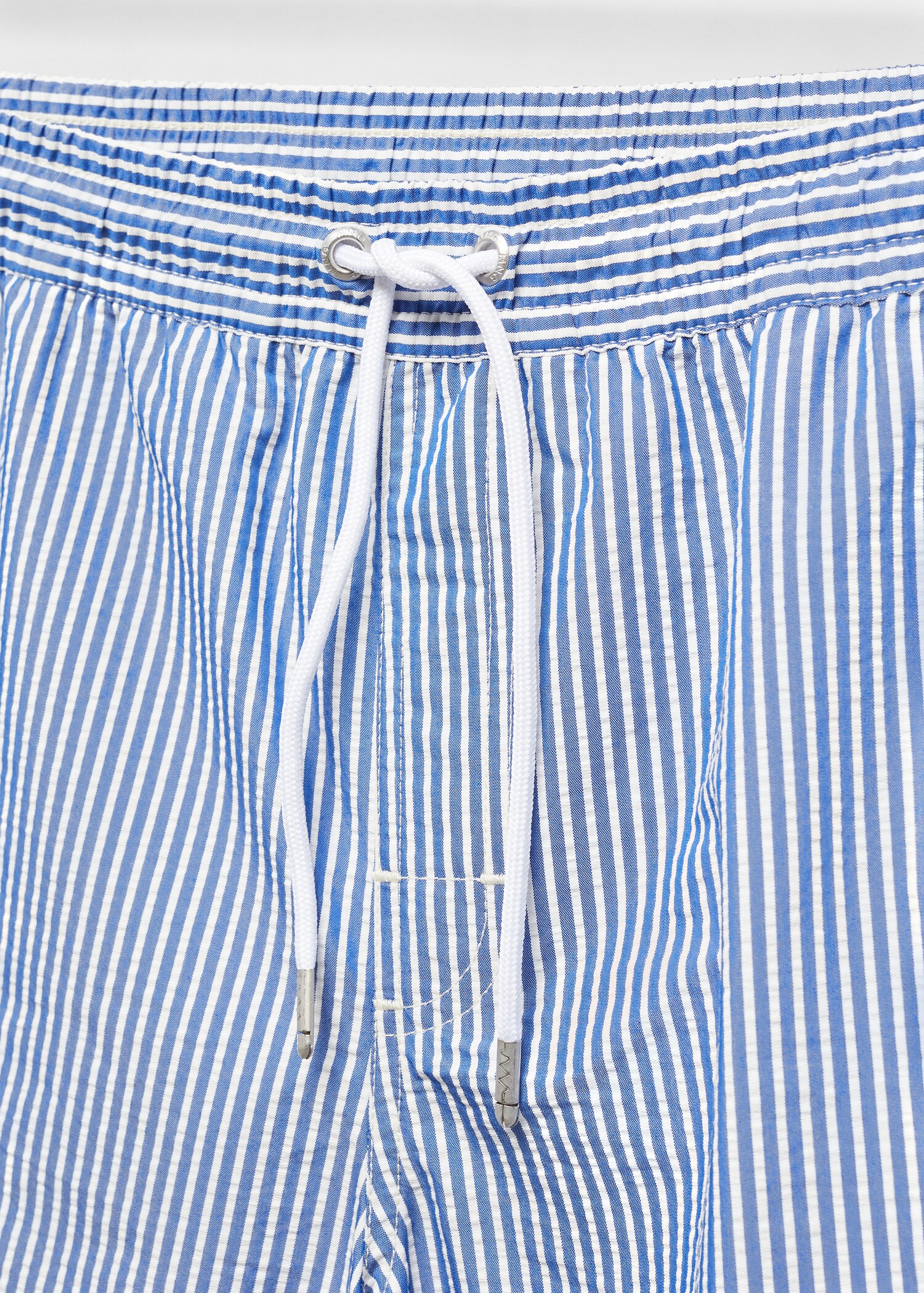 Seersucker striped drawstring swimsuit - Details of the article 8