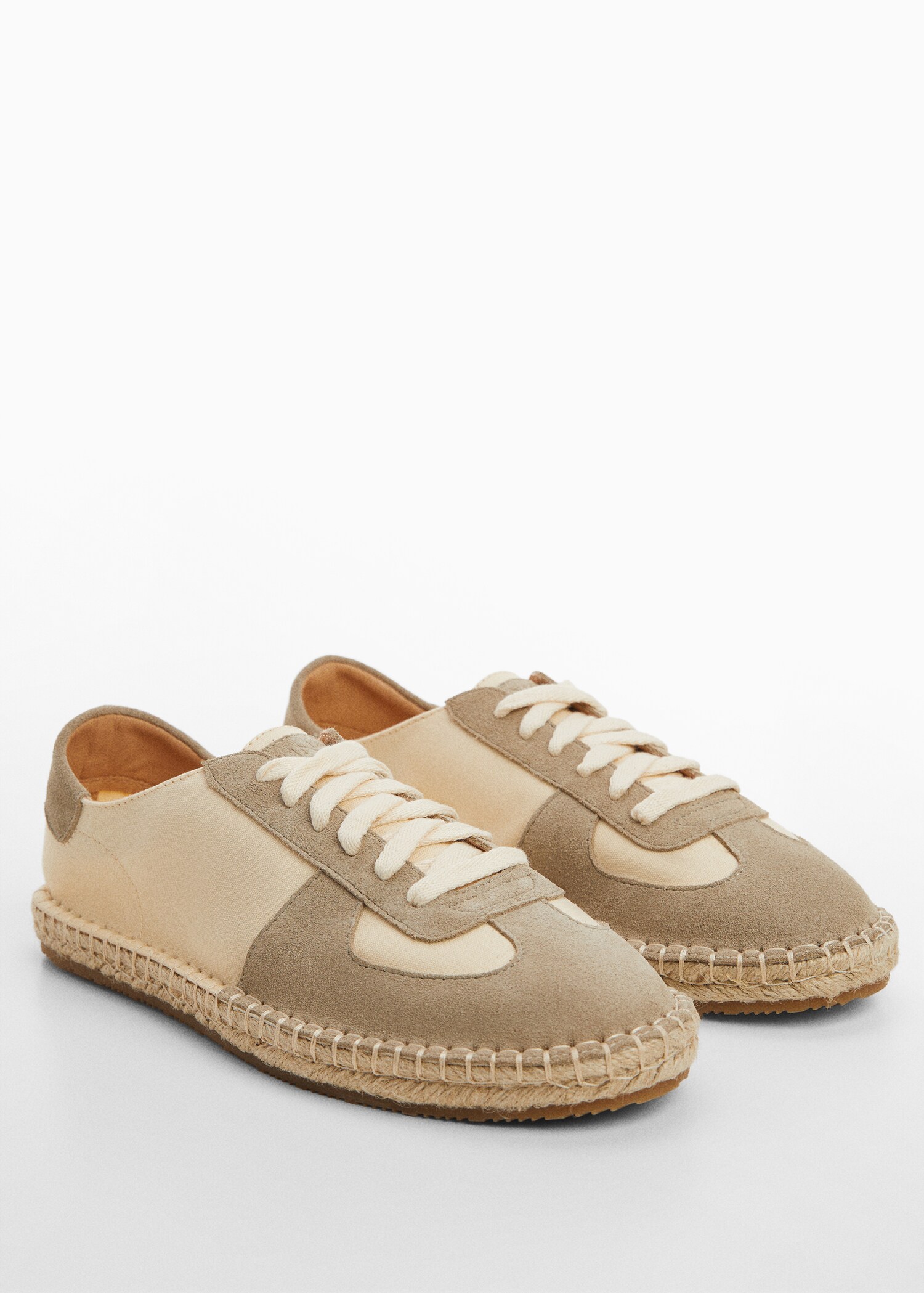 Jute shoes with suede laces - Medium plane