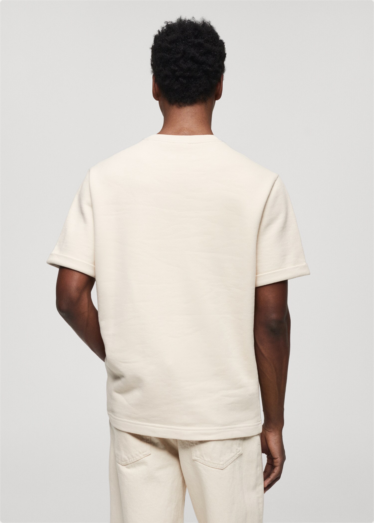 T-shirt coton structuré - Verso de l’article