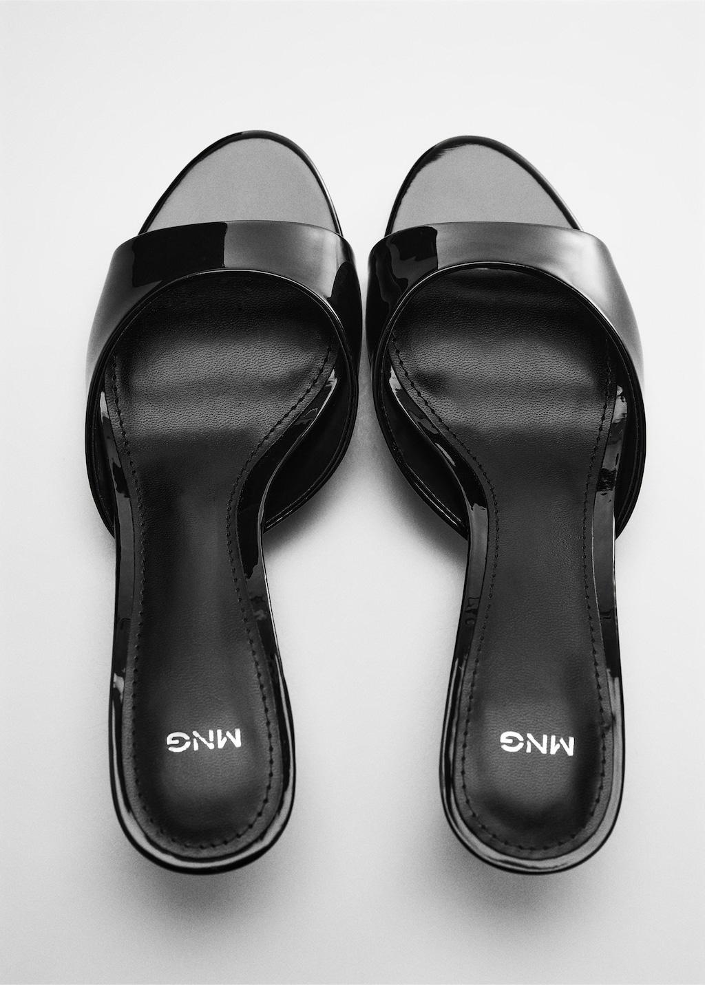 Patent leather effect heeled sandal - Women | MANGO OUTLET USA