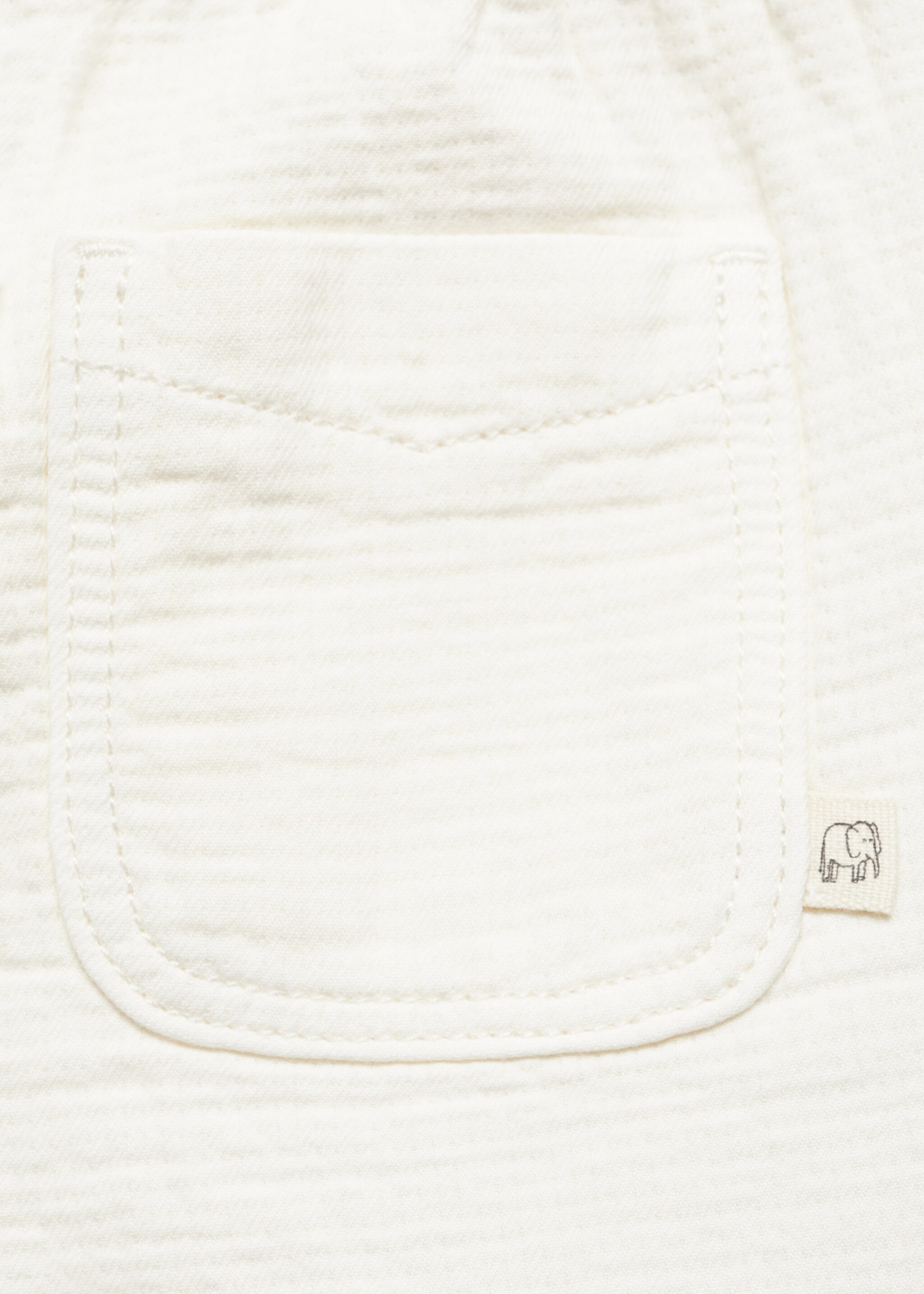 Cotton shorts with elastic waist - Details of the article 0