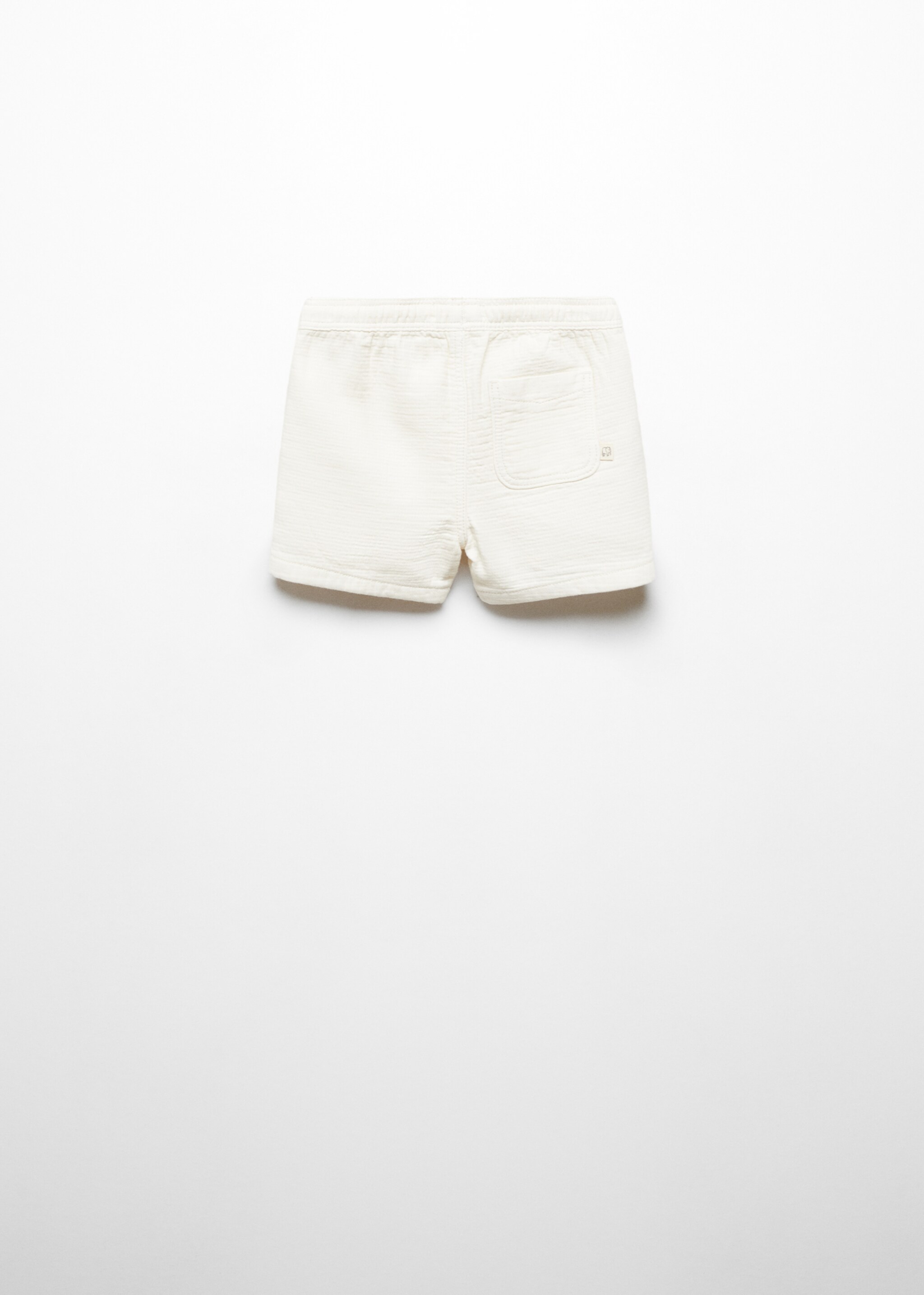 Cotton shorts with elastic waist - Reverse of the article