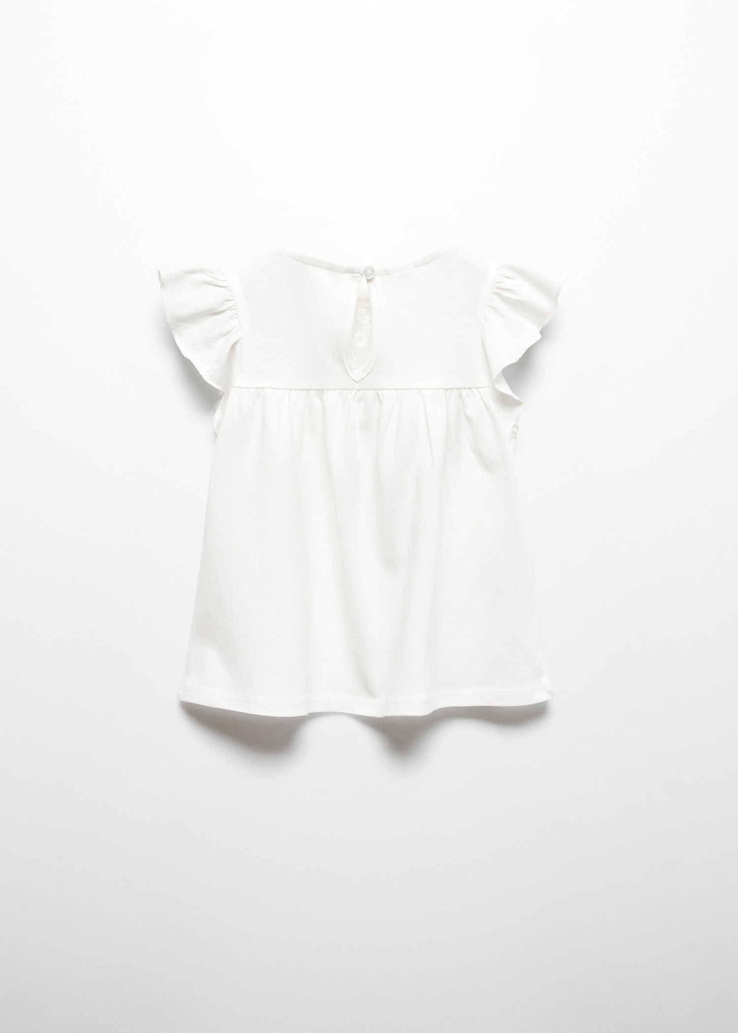 Embroidered flowers T-shirt - Reverse of the article