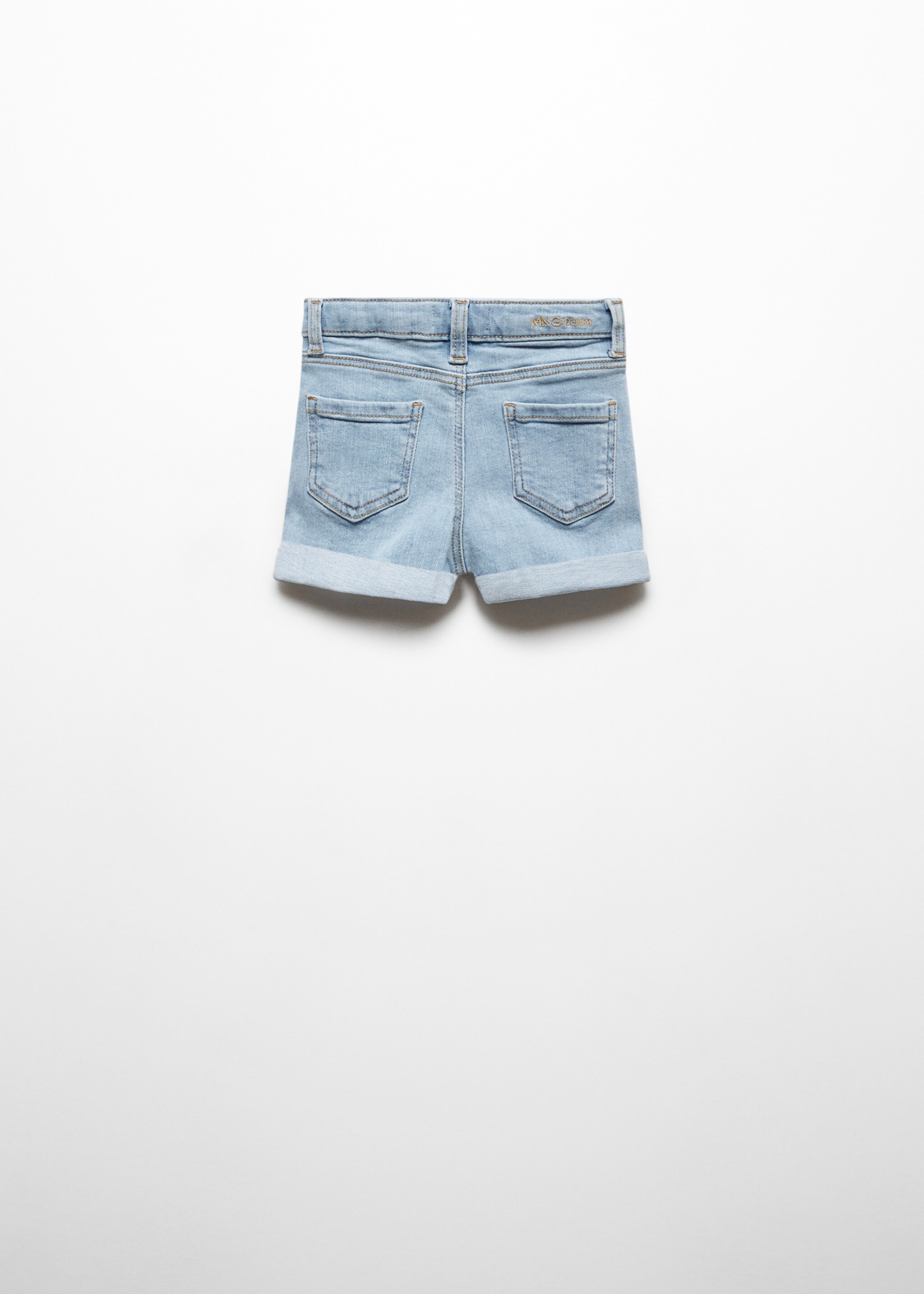 Short denim bajo vuelto - Reverso del artículo