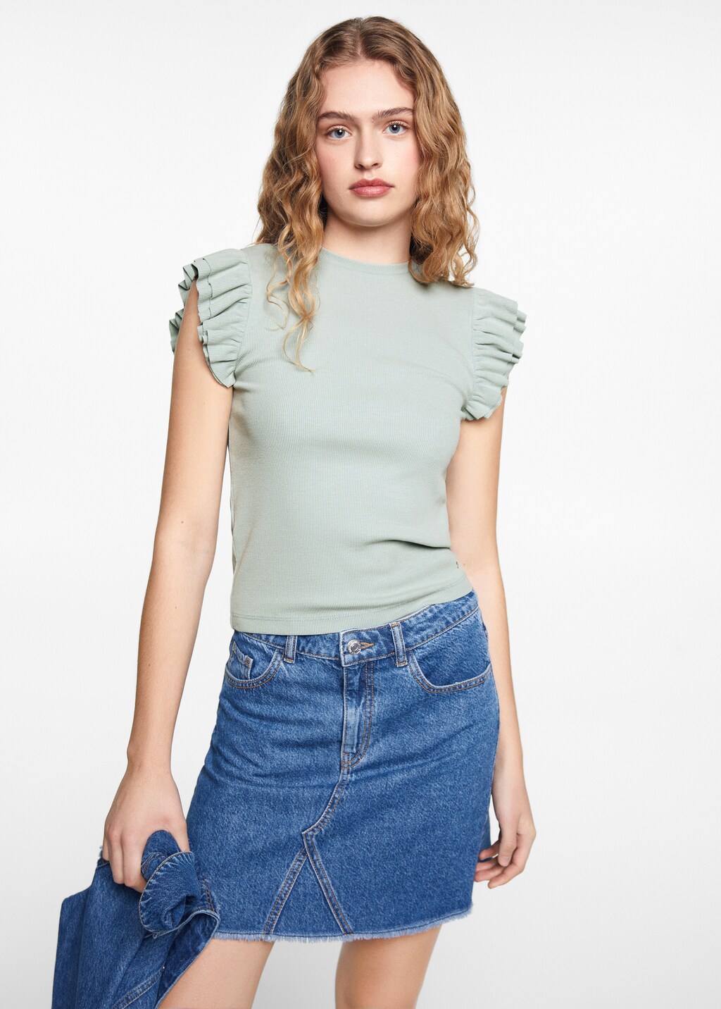 トップス MARGE Ruffle short sleeve shirt Womens Ruffle Sleeve Black Top | MomMe And More Boutique