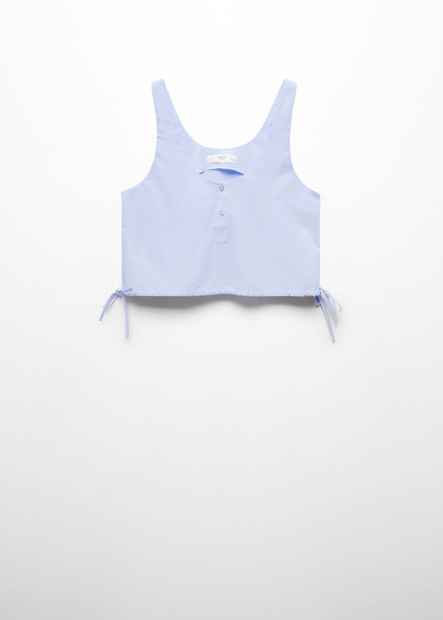 Cotton pyjama crop top - Article without model