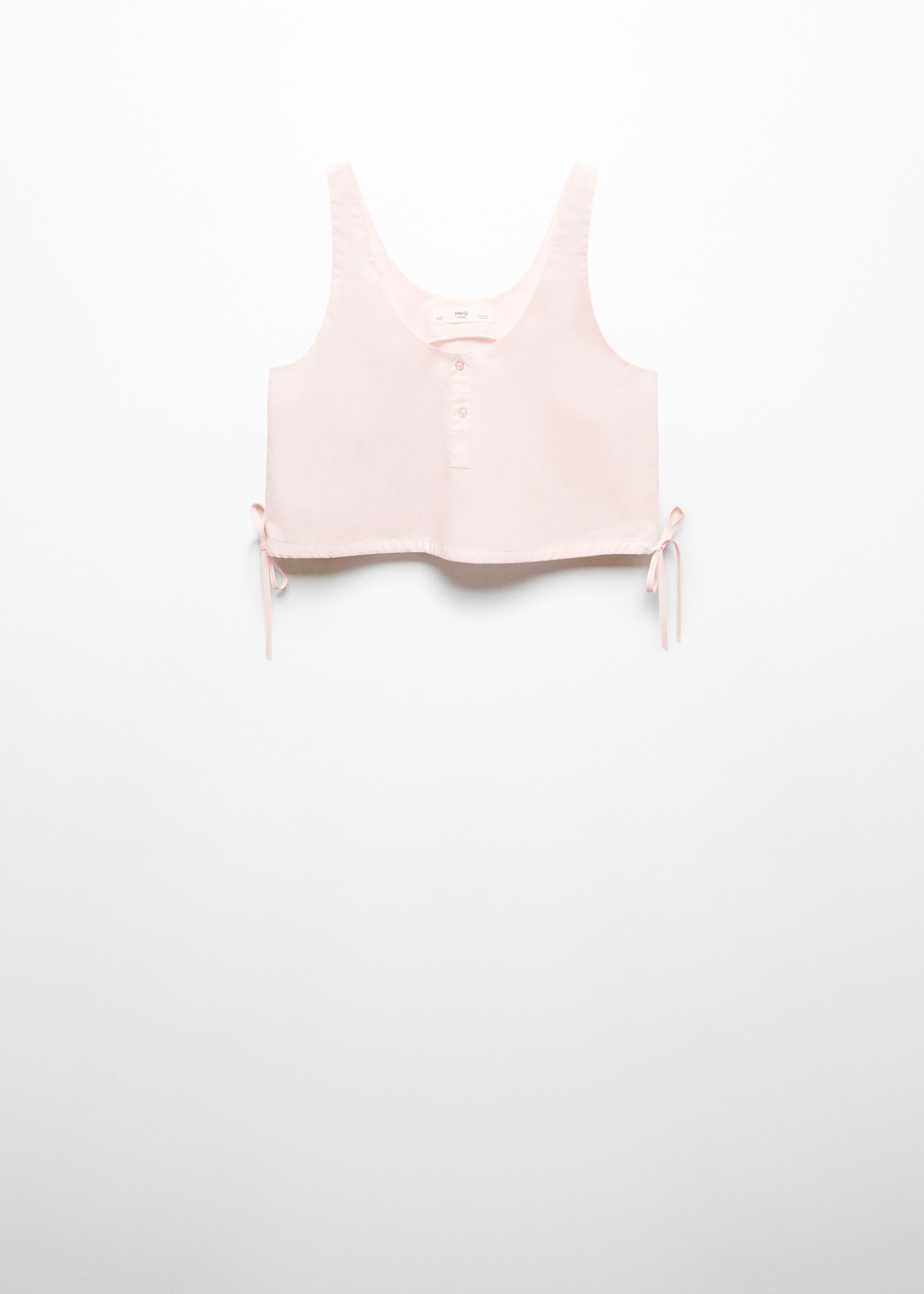 Cotton pyjama crop top - Article without model