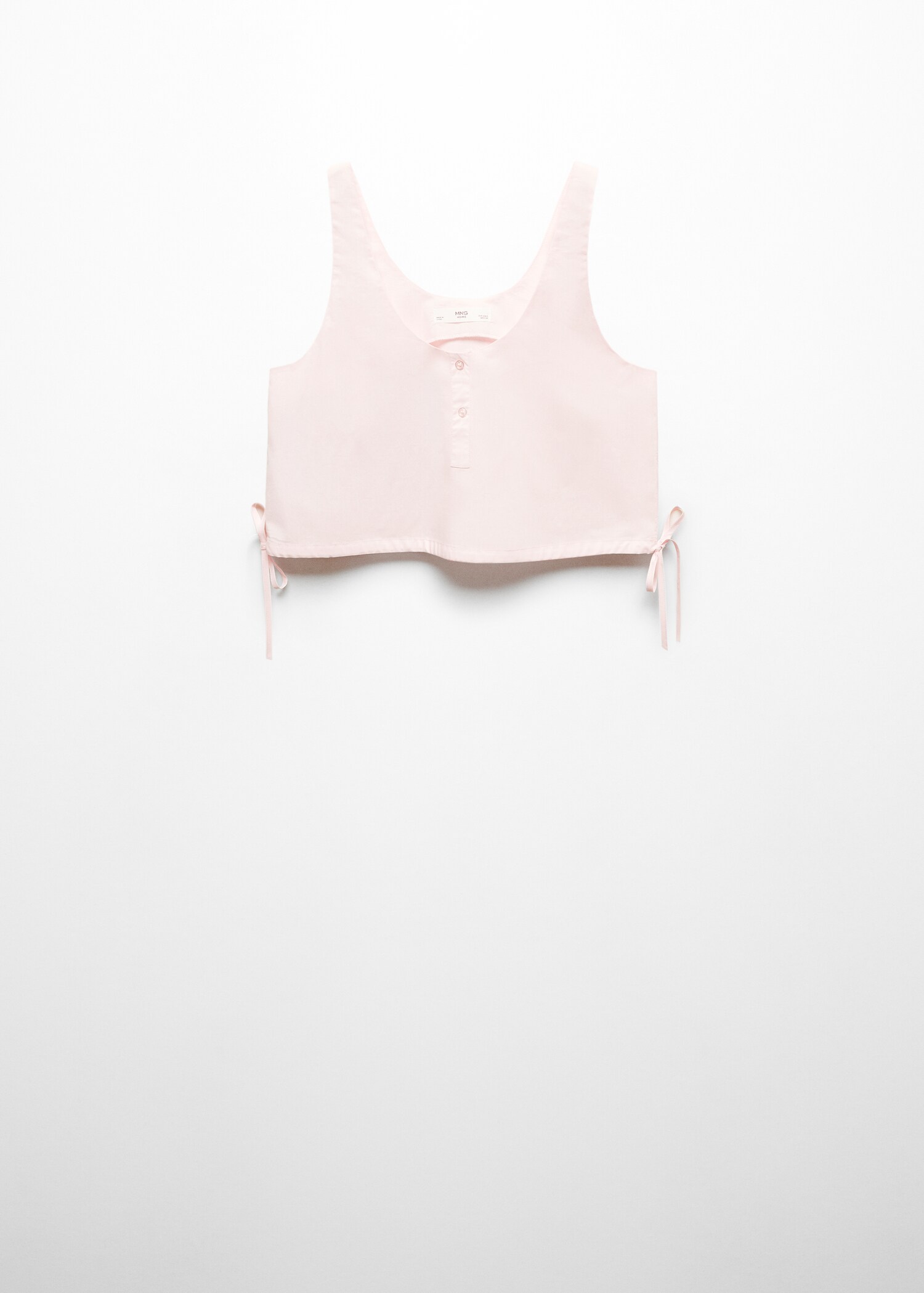 Cotton pyjama crop top - Article without model