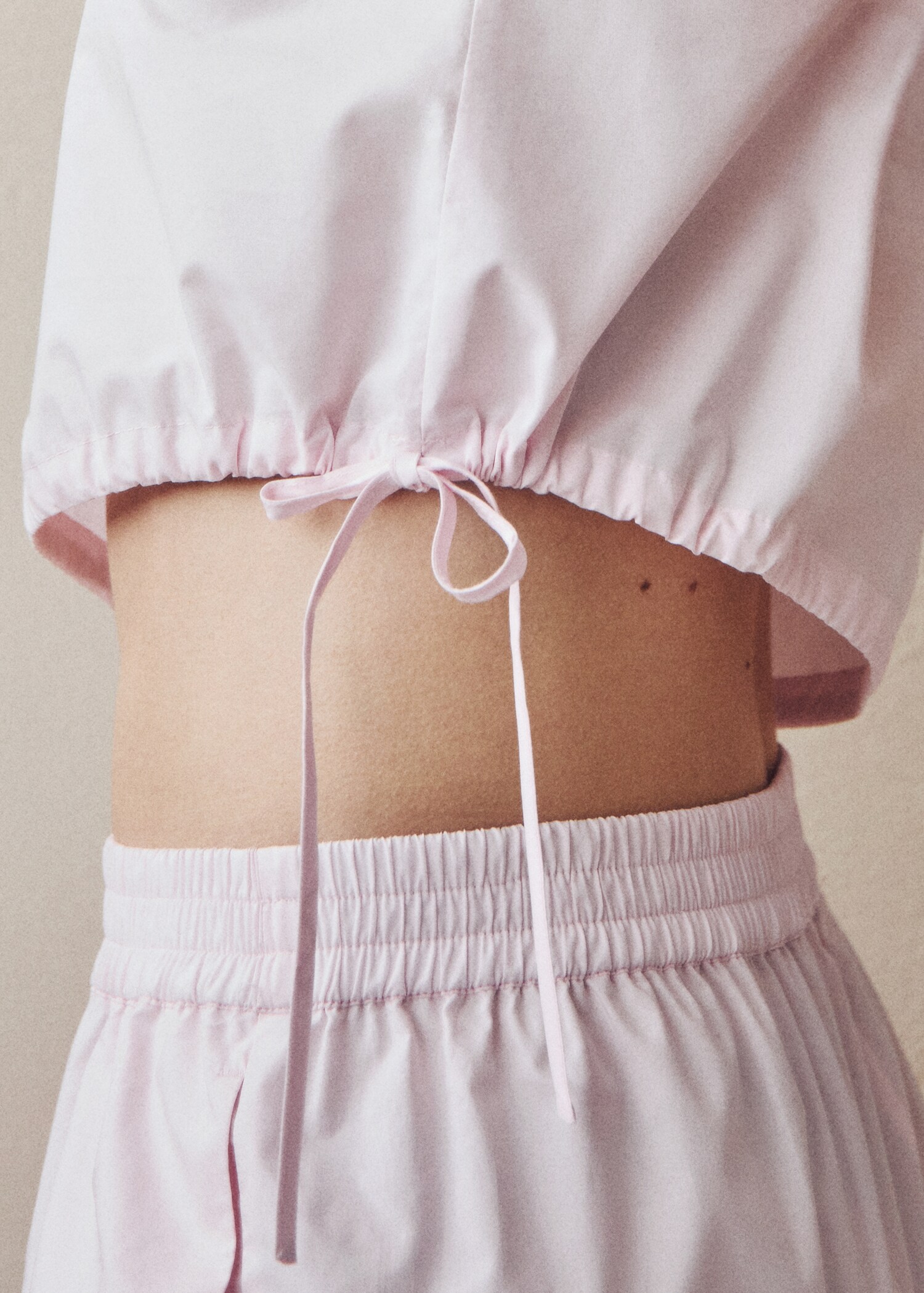 Cotton pyjama crop top - Details of the article 6