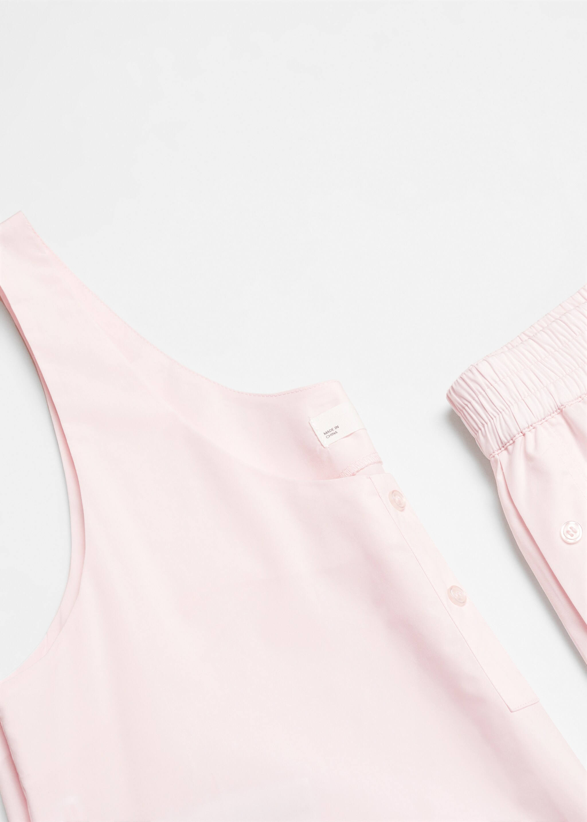 Cotton pyjama crop top - Details of the article 8