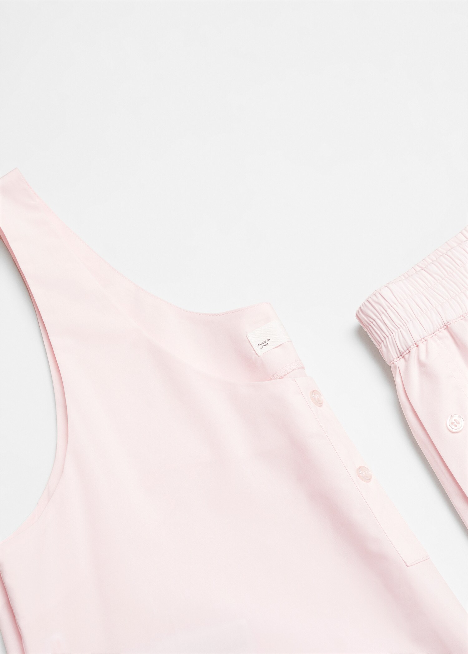 Cotton pyjama crop top - Details of the article 8