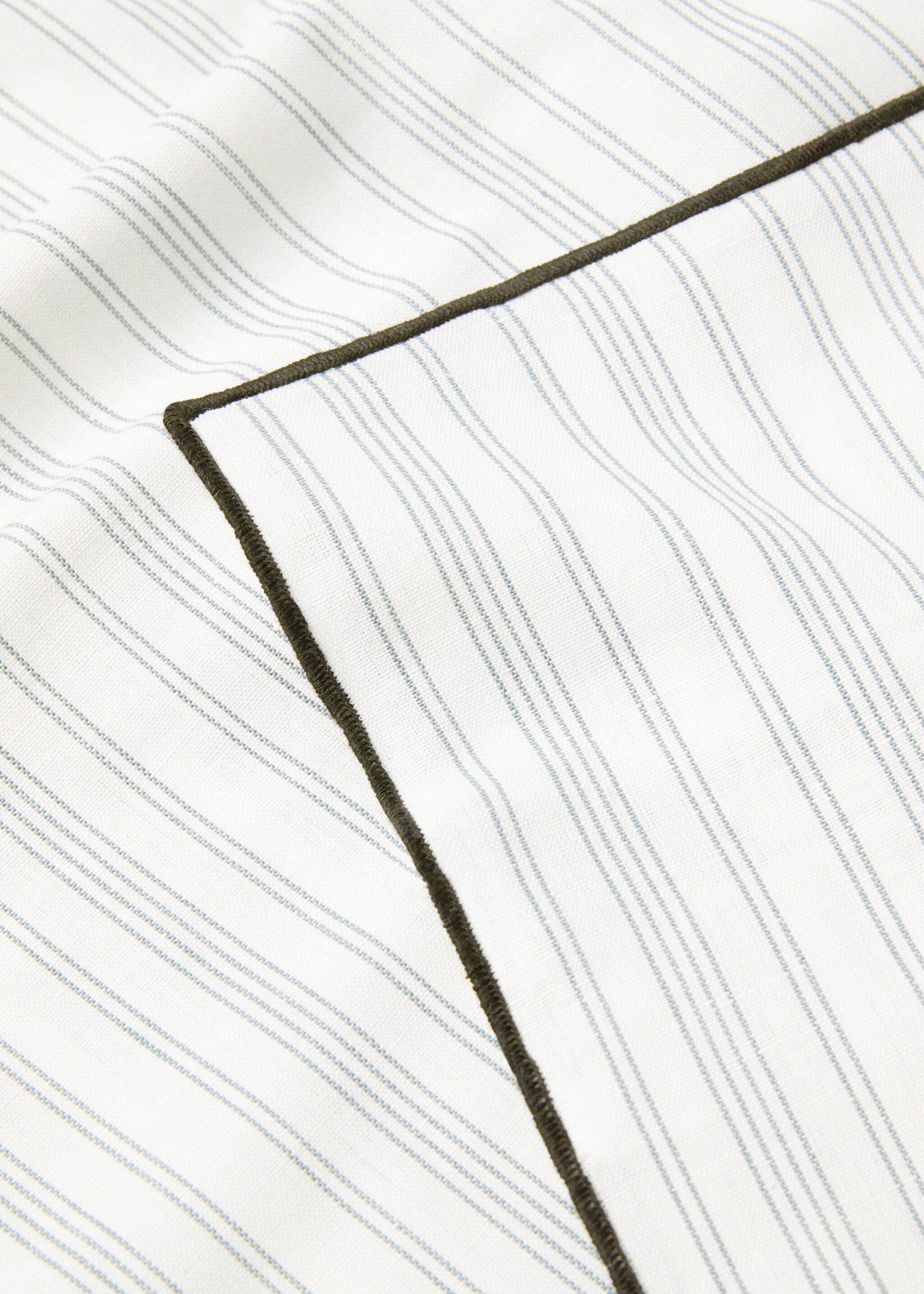 Tovaglia lino cotone righe ribattitura 150x150 cm - Dettaglio dell'articolo 1