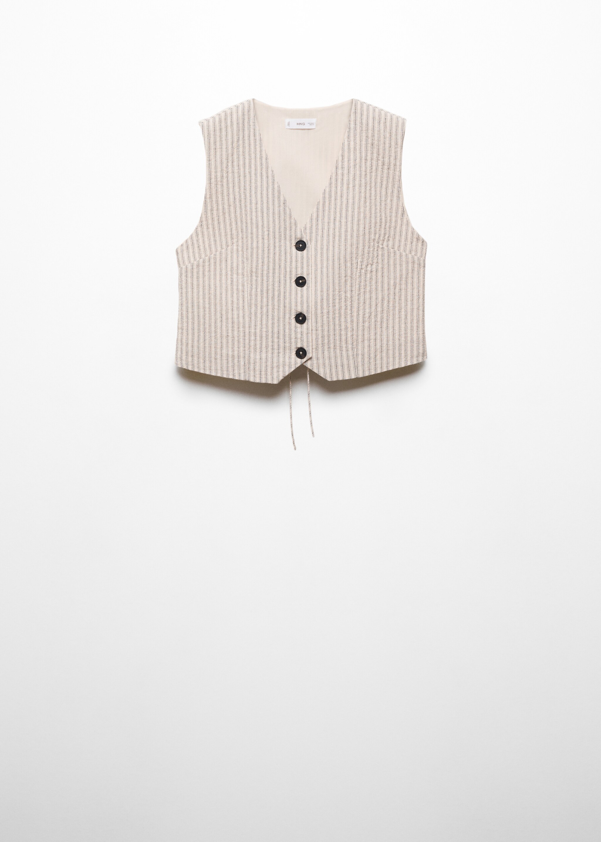 Gestreept crop gilet - Artikel zonder model