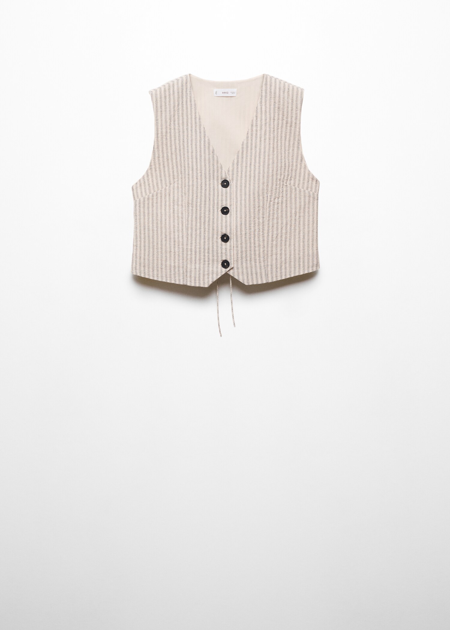 Striped cropped gilet - Article without model