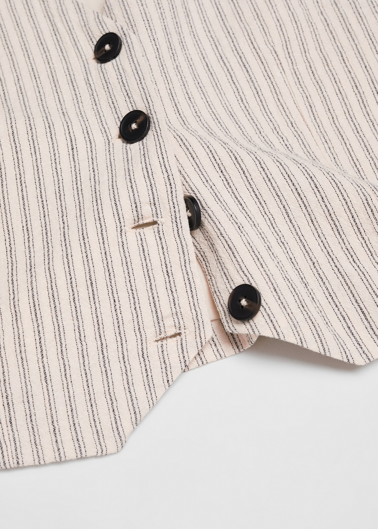 Striped cropped gilet - Details of the article 8