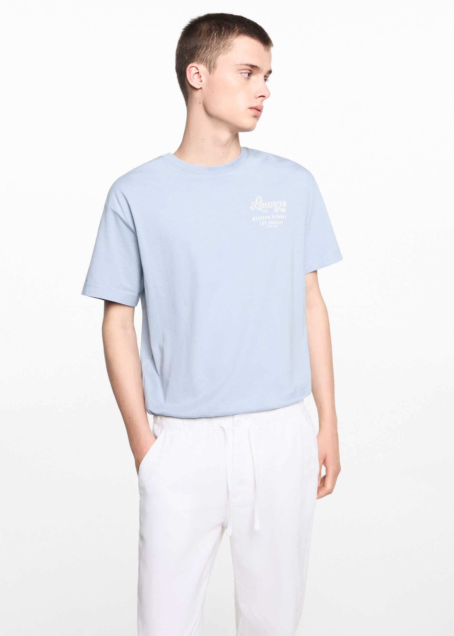Linen jogger trousers - Medium plane