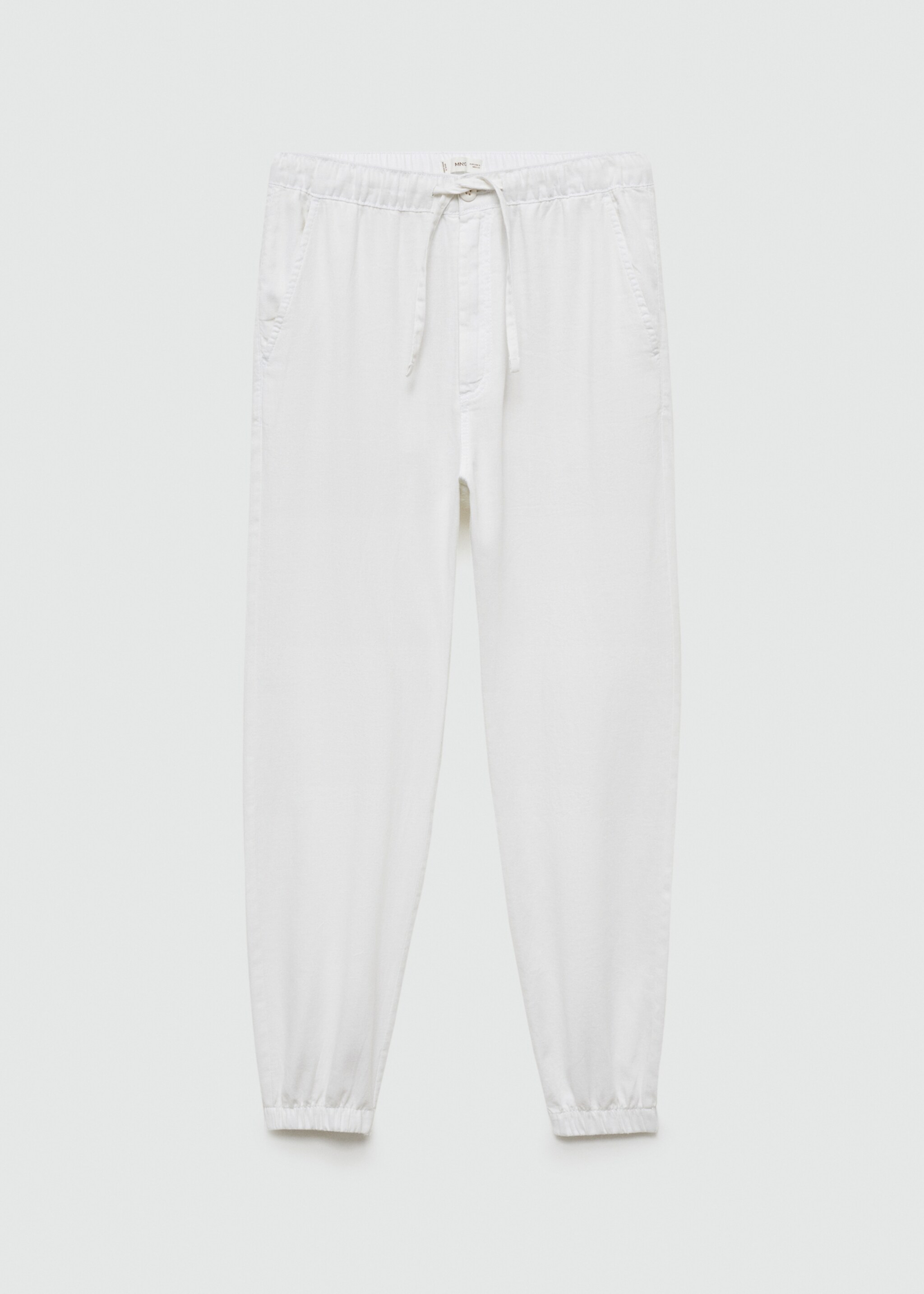 Linen jogger trousers - Article without model, White. Ref: 67066028-00.