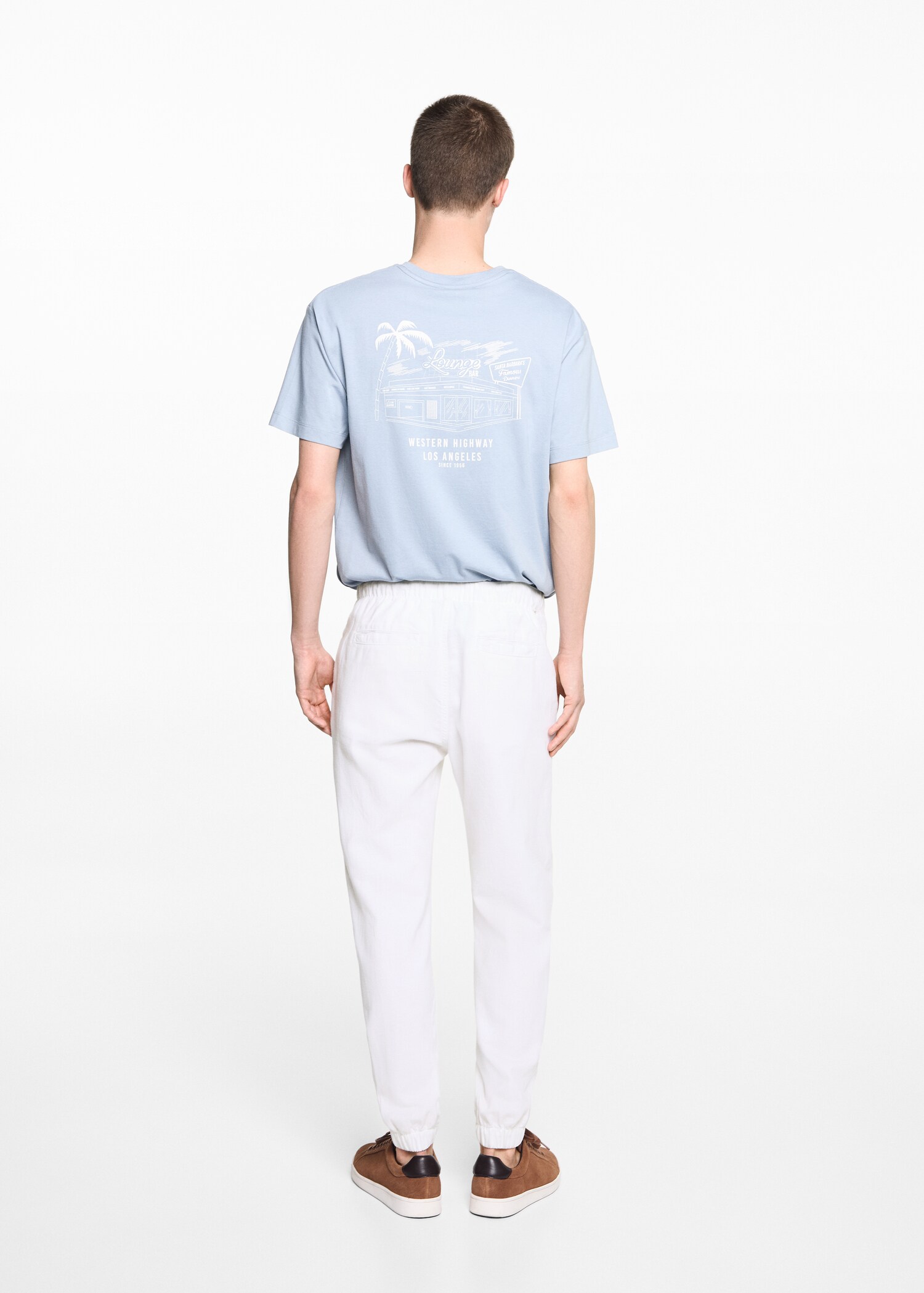 Linen jogger trousers - Reverse of the article