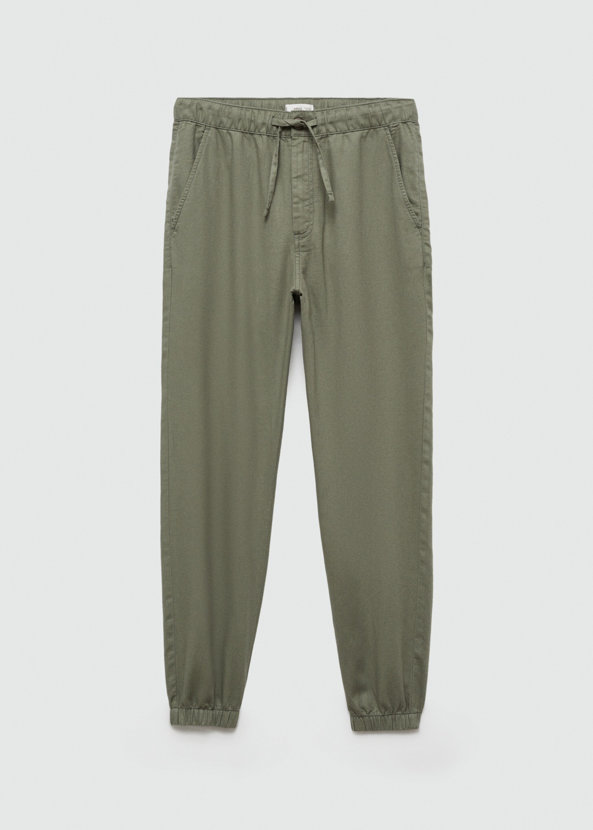 Linen jogger trousers - Article without model, Khaki. Ref: 67066028-00.
