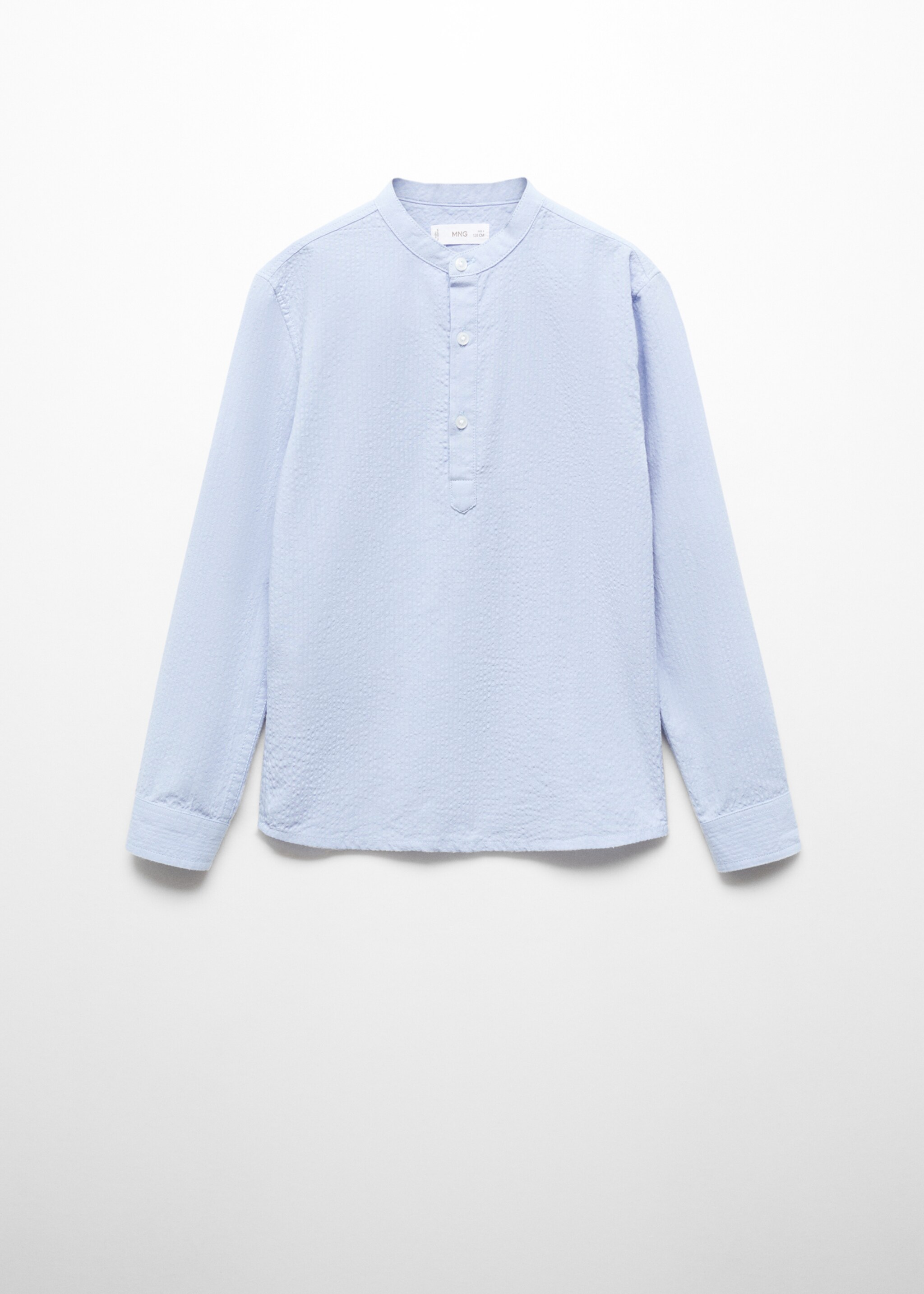 Camisa regular fit de gola de mandarim - Artigo sem modelo